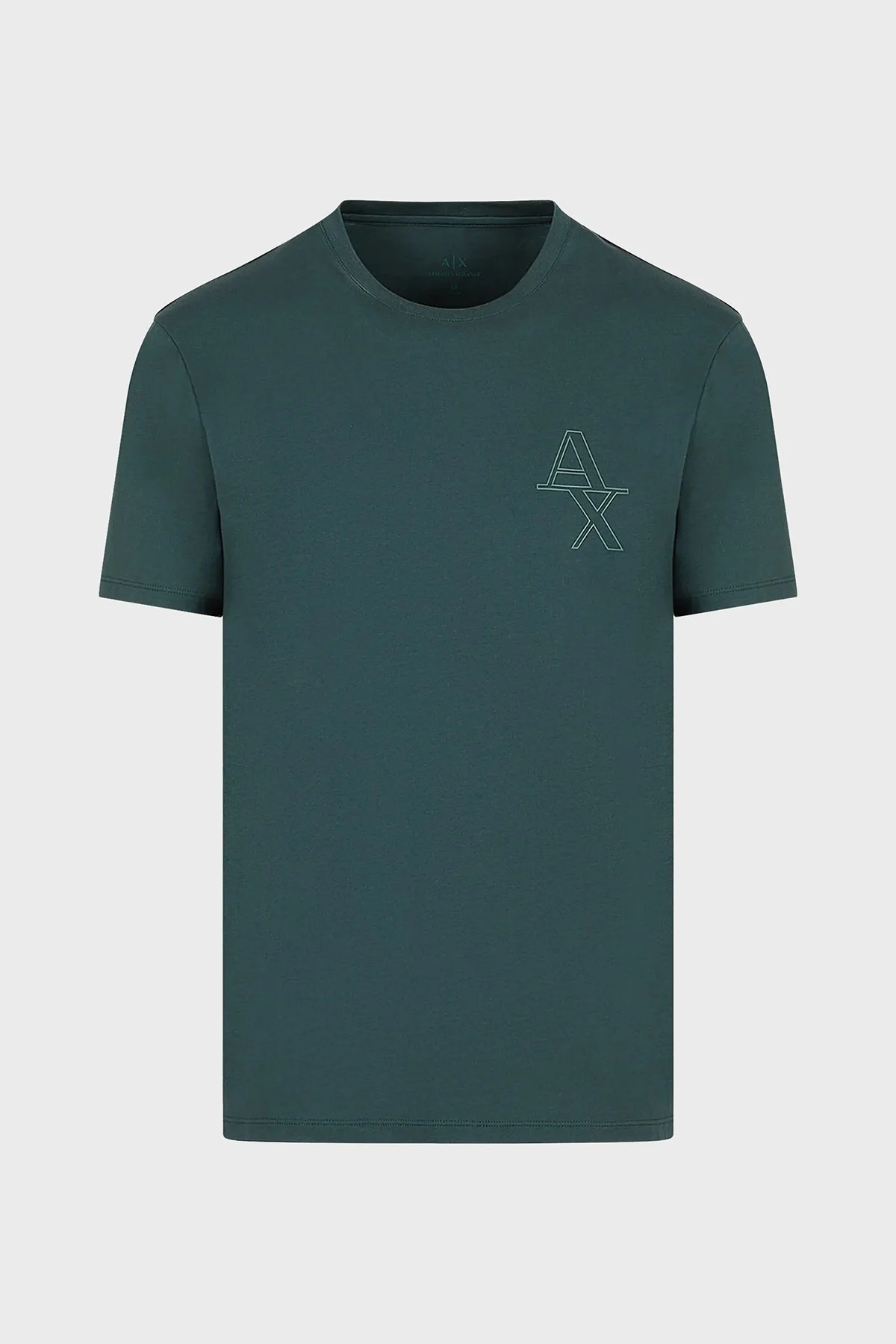 Armani Exchange Logolu % 100 Pamuk Bisiklet Yaka Regular Fit Erkek T Shirt 3RZTHL ZJ9AZ 1882 YEŞİL - 4