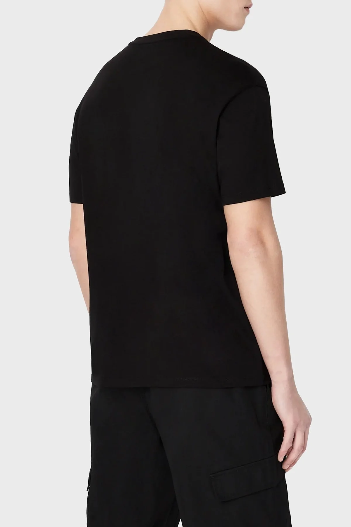 Armani Exchange Logolu % 100 Pamuk Bisiklet Yaka Regular Fit Erkek T Shirt 3RZTLG ZJ8EZ 1200 SİYAH - 2