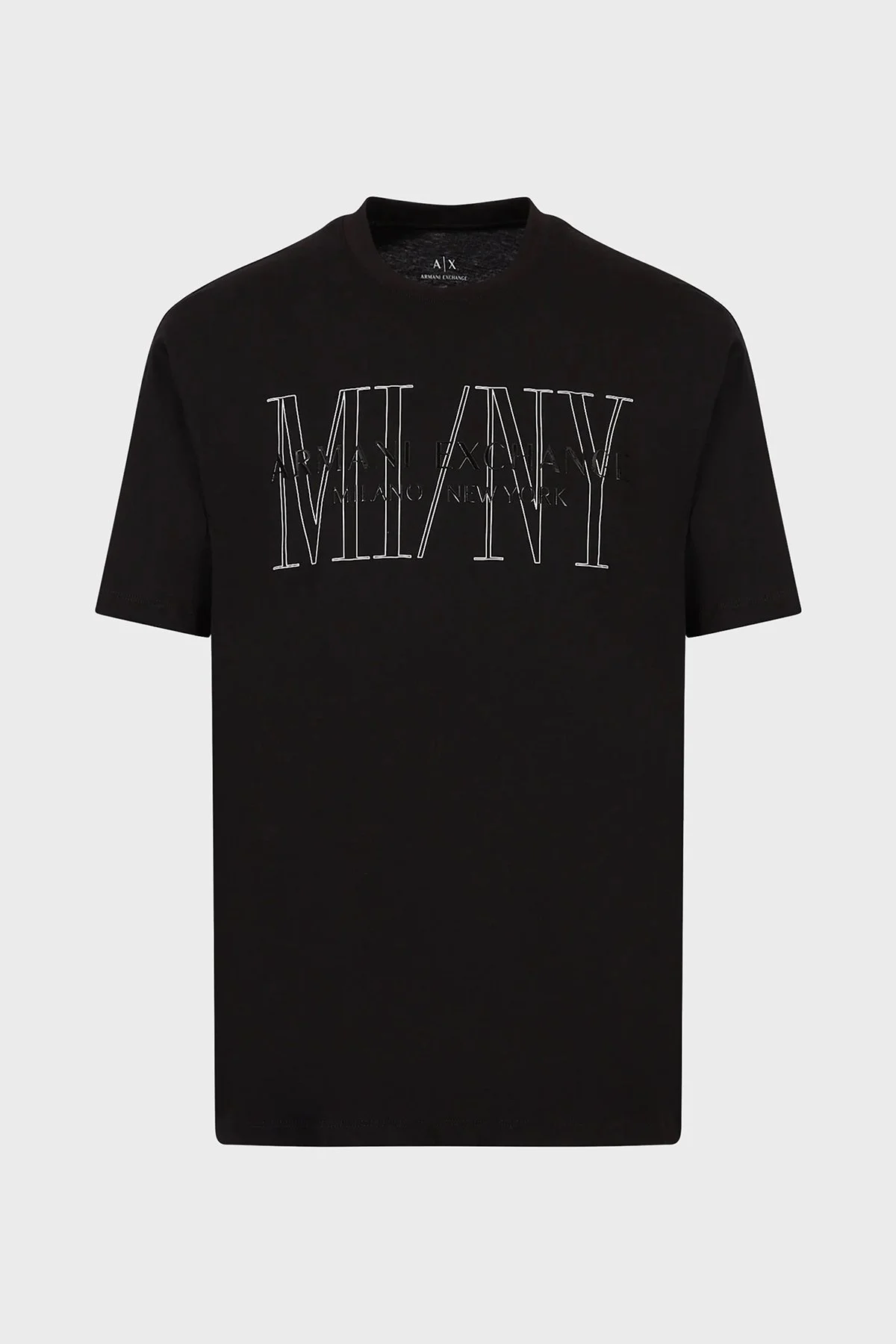 Armani Exchange Logolu % 100 Pamuk Bisiklet Yaka Regular Fit Erkek T Shirt 3RZTLG ZJ8EZ 1200 SİYAH - 4