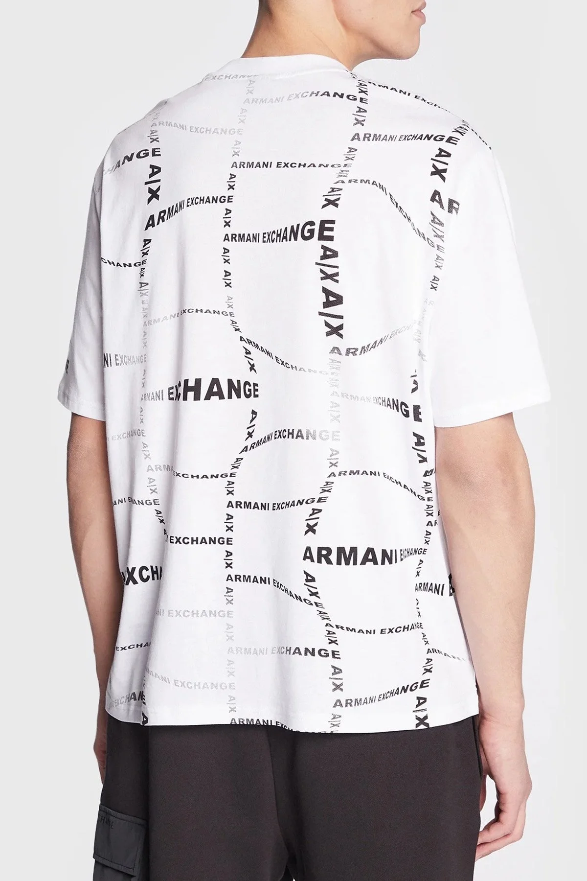 Armani Exchange Logolu % 100 Pamuk Regular Fit Bisiklet Yaka Erkek T Shirt 3RZMFE ZJ8EZ 21BX BEYAZ - 2