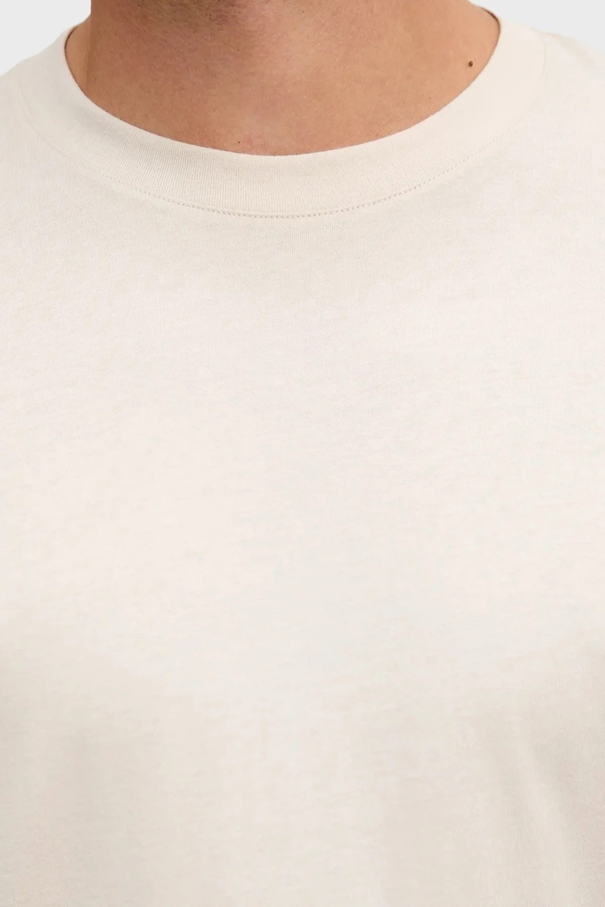 Armani Exchange Logolu % 100 Pamuk Regular Fit Bisiklet Yaka Erkek T Shirt XM001437 AF10356 U1013 BEJ - 5