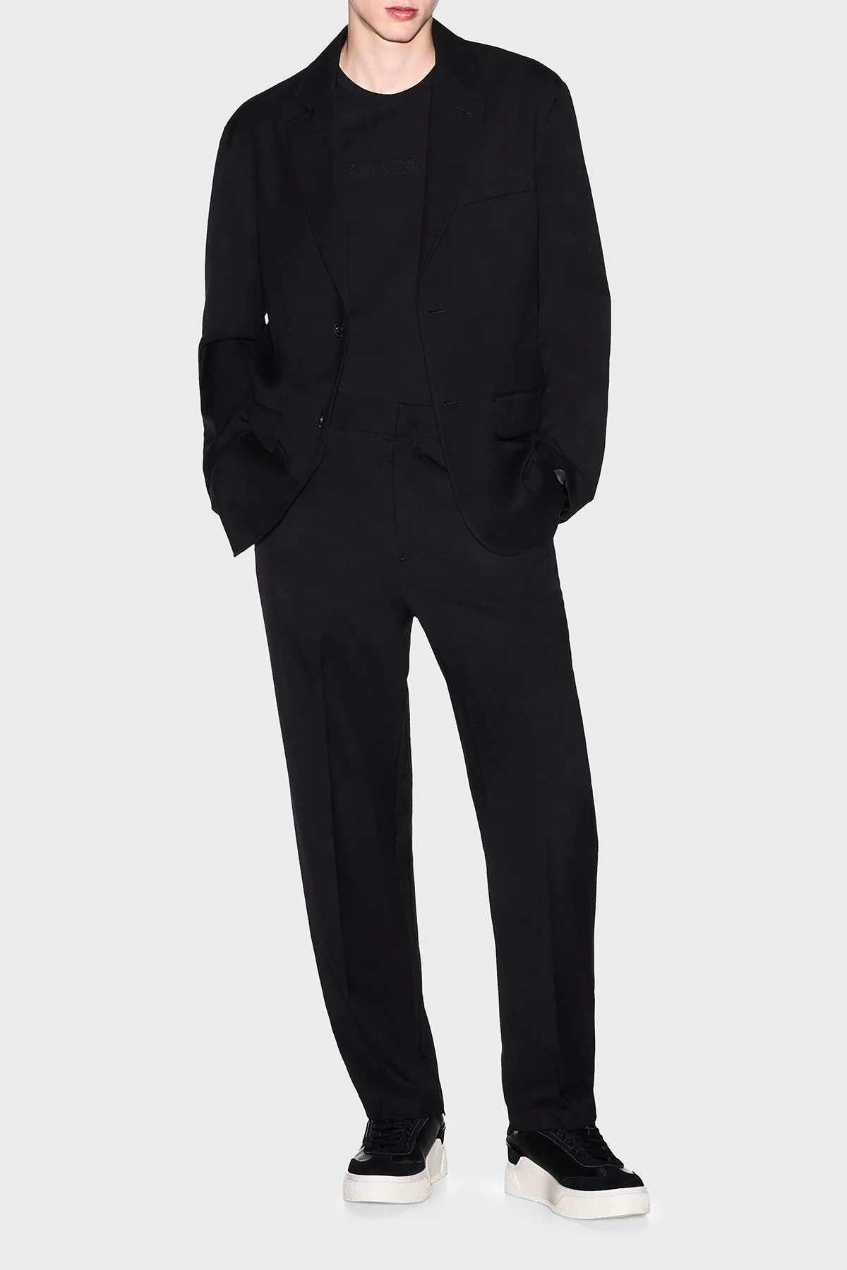 Armani Exchange Logolu % 100 Pamuk Regular Fit Bisiklet Yaka Erkek T Shirt XM002467 AF10356 UC001 SİYAH - 2