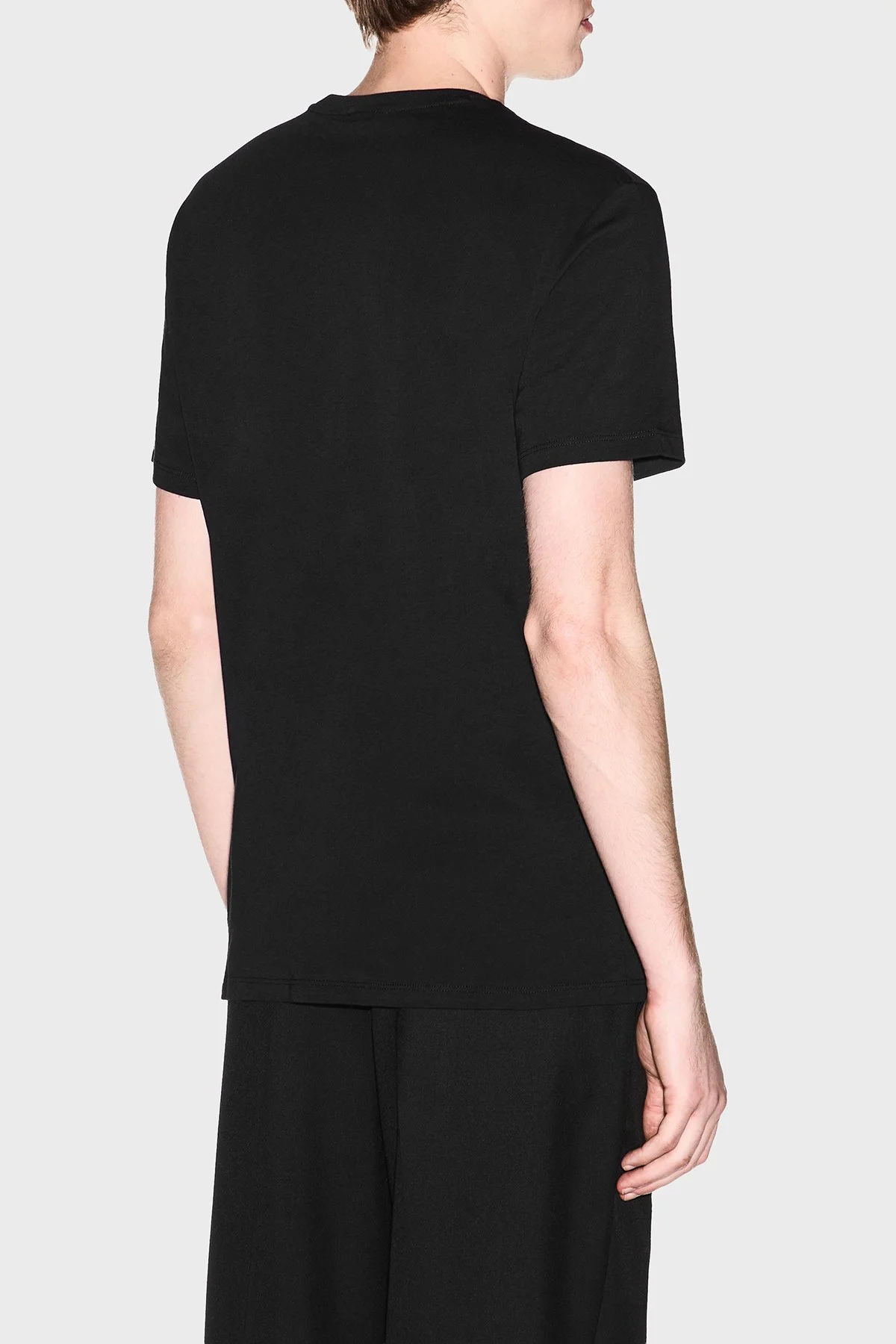 Armani Exchange Logolu % 100 Pamuk Regular Fit Bisiklet Yaka Erkek T Shirt XM002467 AF10356 UC001 SİYAH - 3