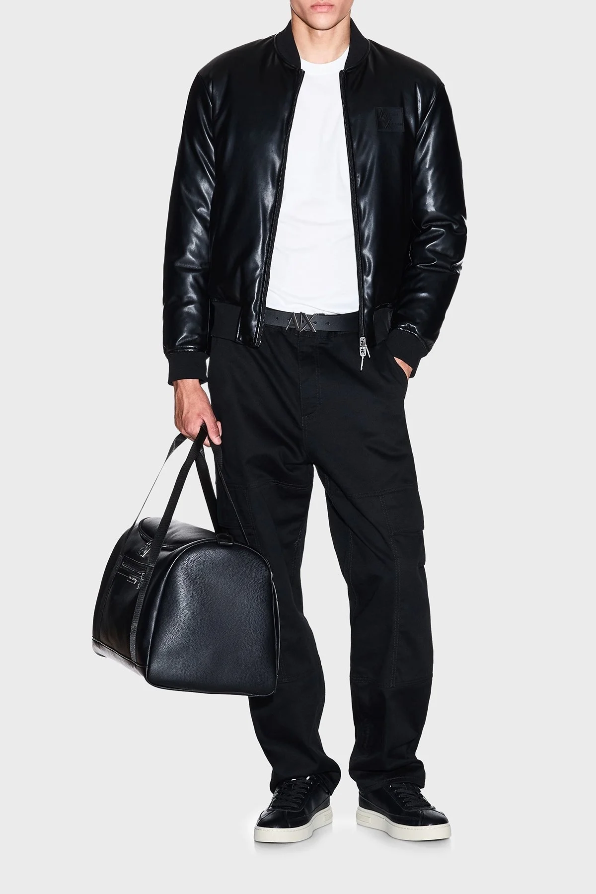 Armani Exchange Logolu % 100 Pamuk Regular Fit Bisklet Yaka Erkek T Shirt XM001456 AF10358 U0009 BEYAZ - 2