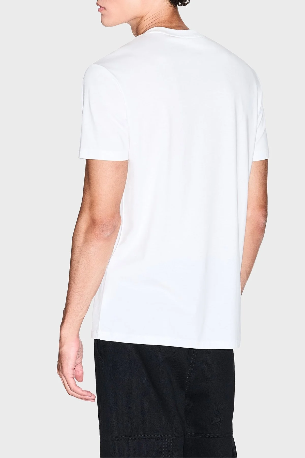 Armani Exchange Logolu % 100 Pamuk Regular Fit Bisklet Yaka Erkek T Shirt XM001456 AF10358 U0009 BEYAZ - 3