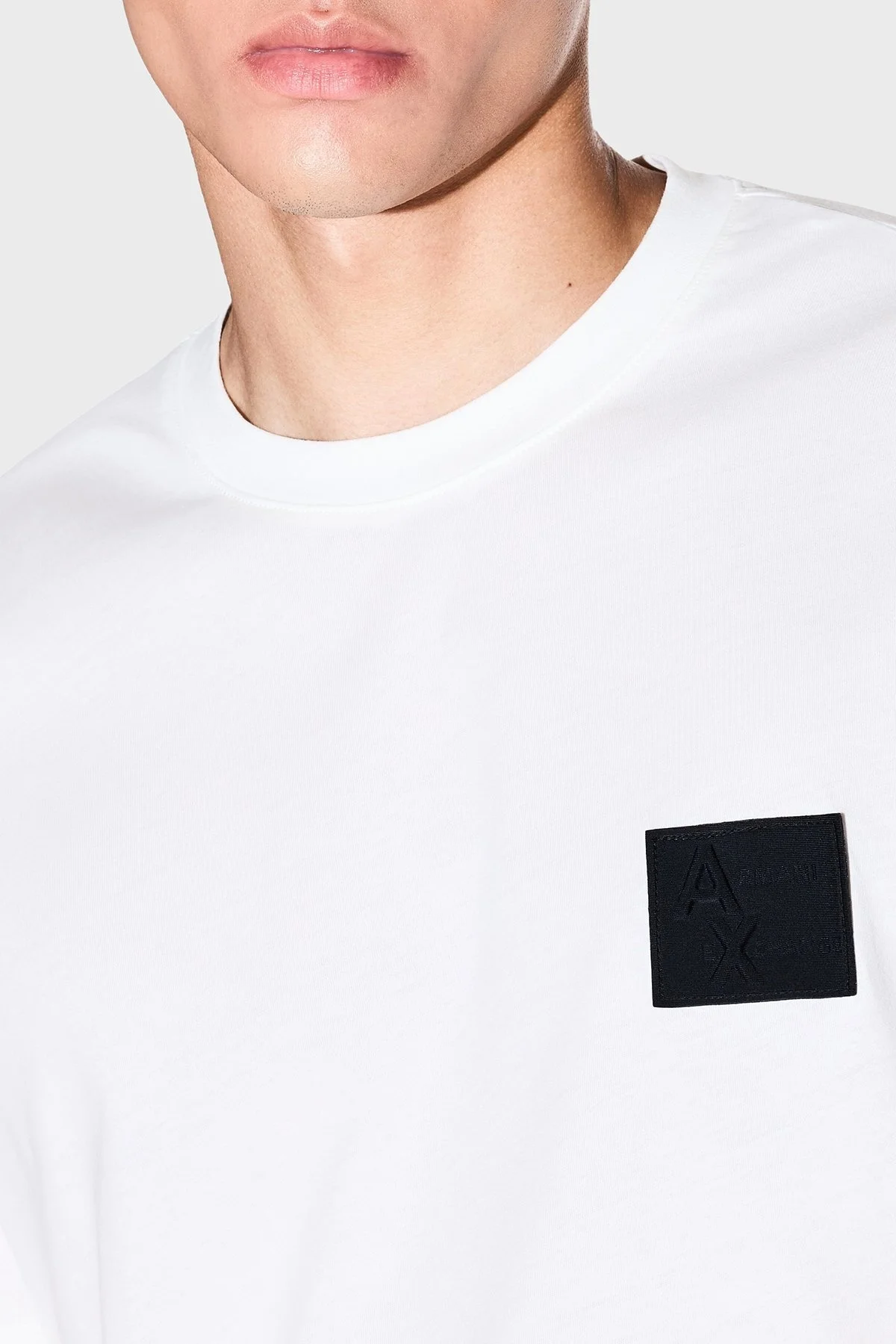 Armani Exchange Logolu % 100 Pamuk Regular Fit Bisklet Yaka Erkek T Shirt XM001456 AF10358 U0009 BEYAZ - 4