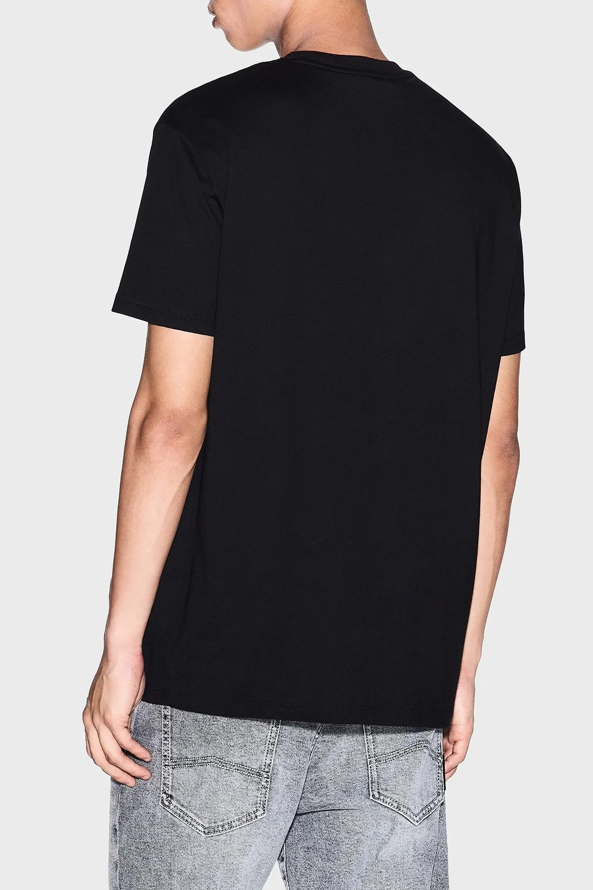 Armani Exchange Logolu % 100 Pamuk Regular Fit Bisklet Yaka Erkek T Shirt XM001456 AF10358 UC001 SİYAH - 3