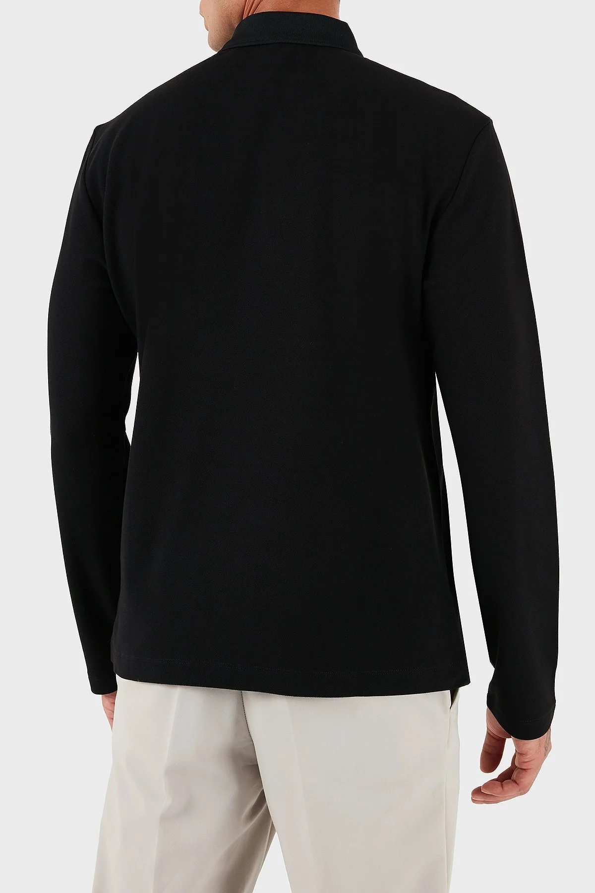 Armani Exchange Logolu % 100 Pamuk Regular Fit Düğmeli Erkek Polo Yaka T Shirt XM001394 AF16262 UC001 SİYAH - 2