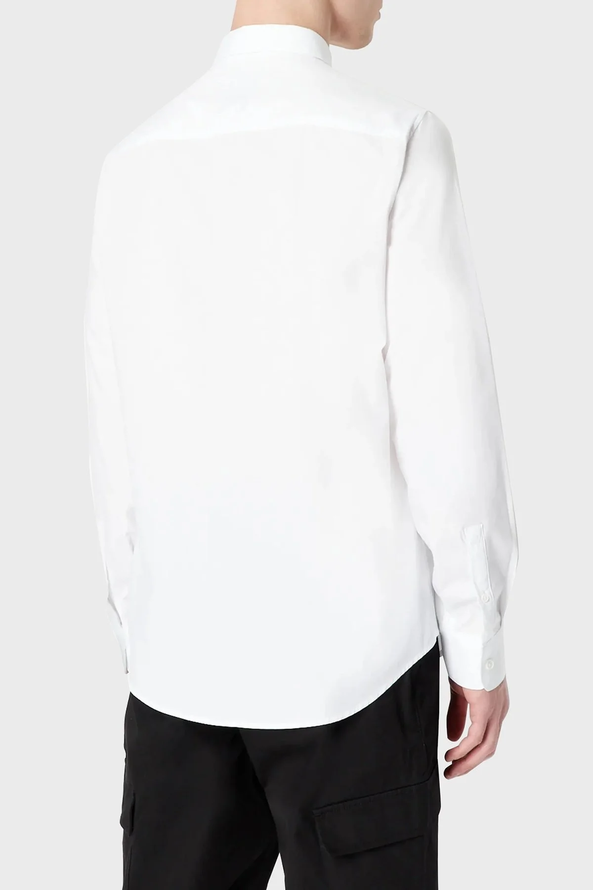 Armani Exchange Logolu % 100 Pamuk Regular Fit Erkek Gömlek 3RZC01 ZNXLZ 1100 BEYAZ - 2