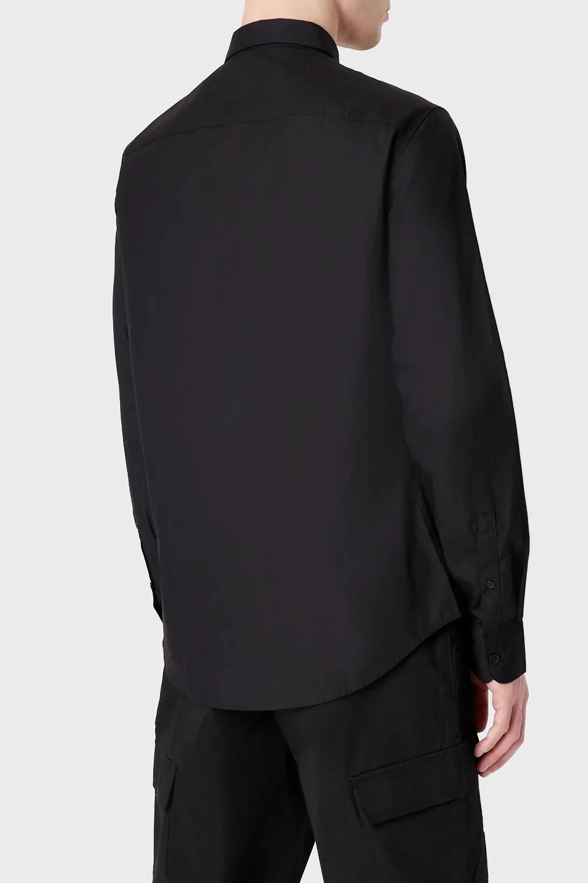 Armani Exchange Logolu % 100 Pamuk Regular Fit Erkek Gömlek 3RZC01 ZNXLZ 1200 SİYAH - 2