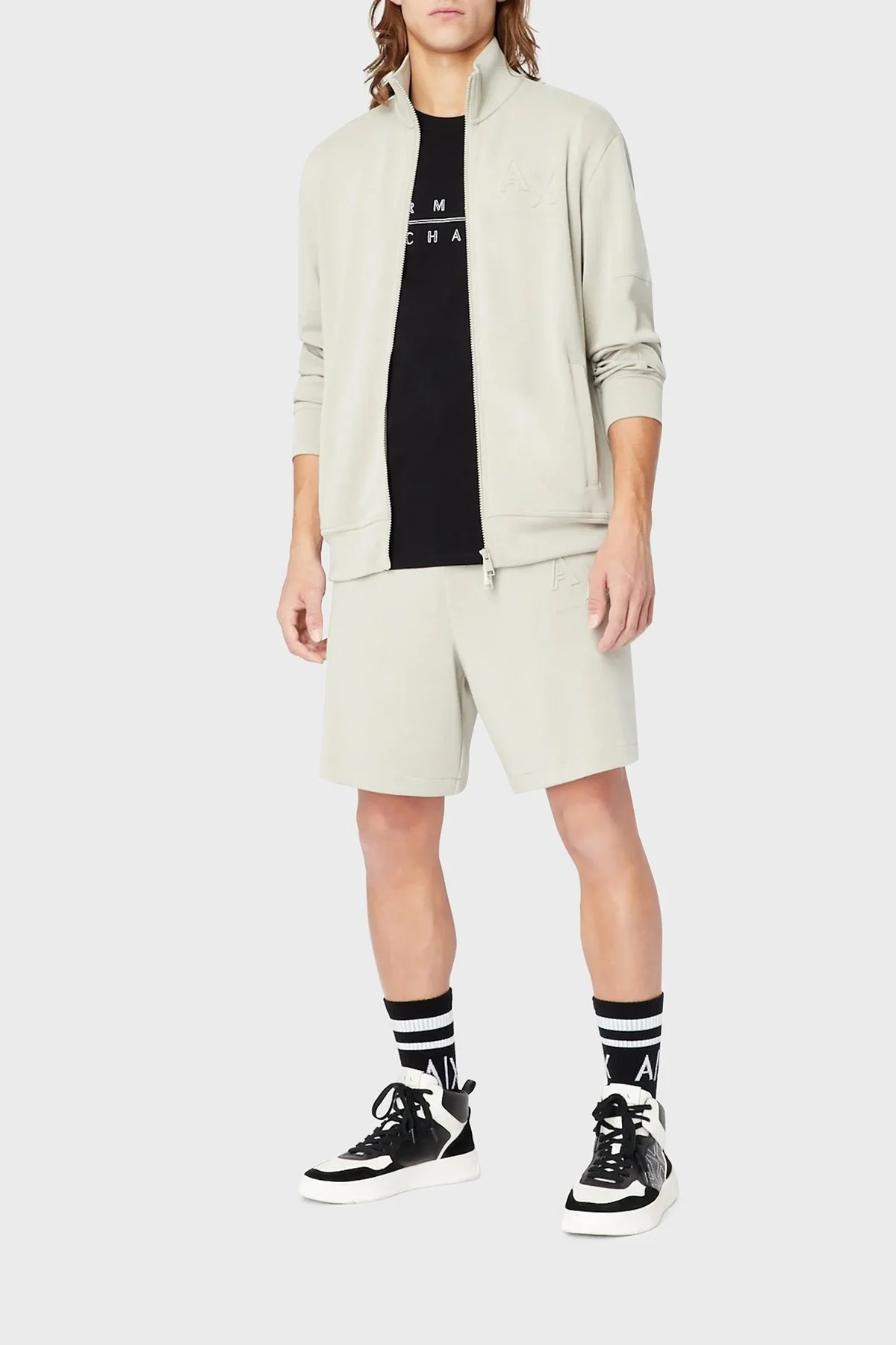 Armani Exchange Logolu % 100 Pamuk Regular Fit Erkek Short 3RZSHE ZJZDZ 1940 GRİ - 3