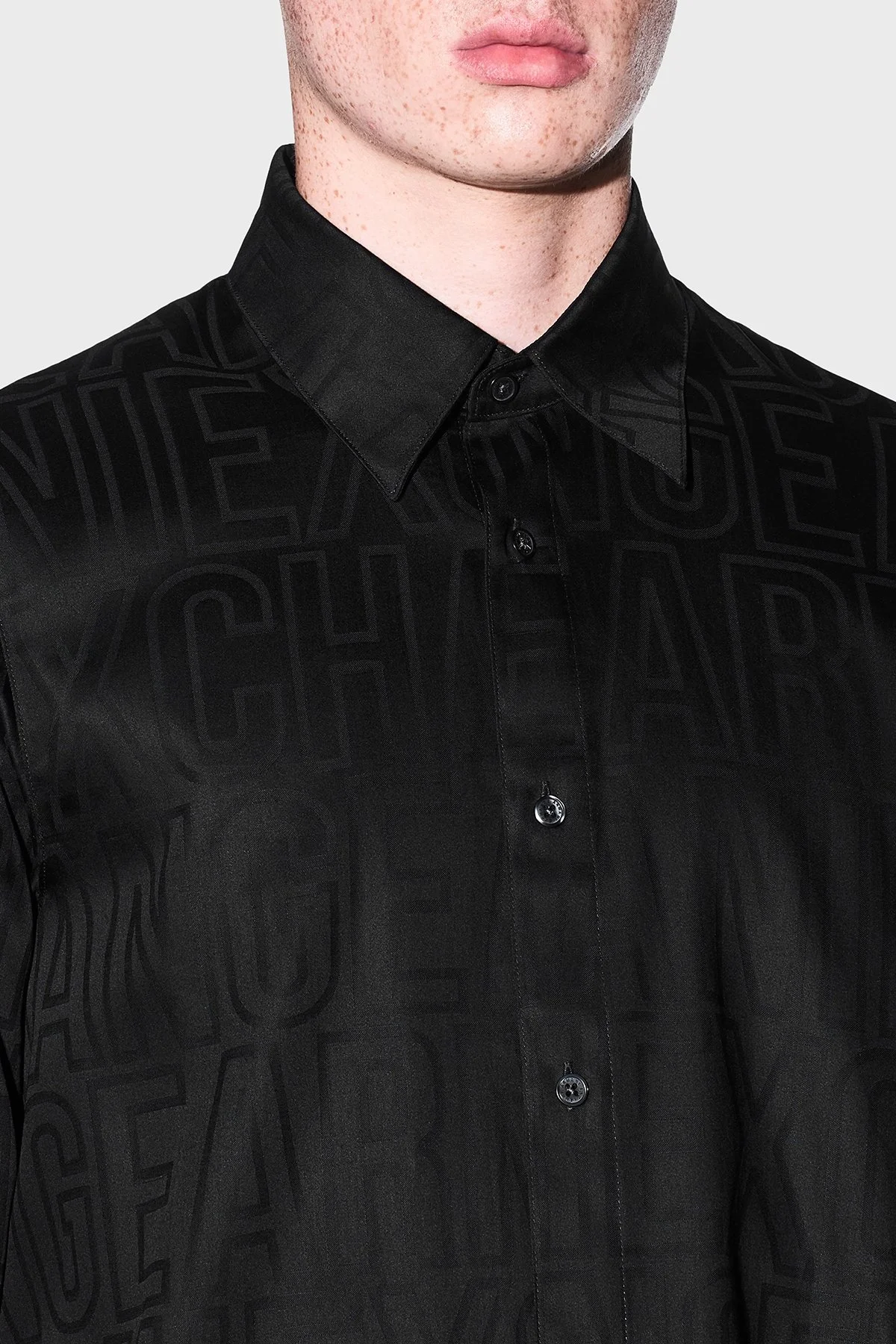 Armani Exchange Logolu % 100 Pamuk Regular Fit Jakarlı Erkek Gömlek XM003244 AF13131 UC001 Siyah - 4