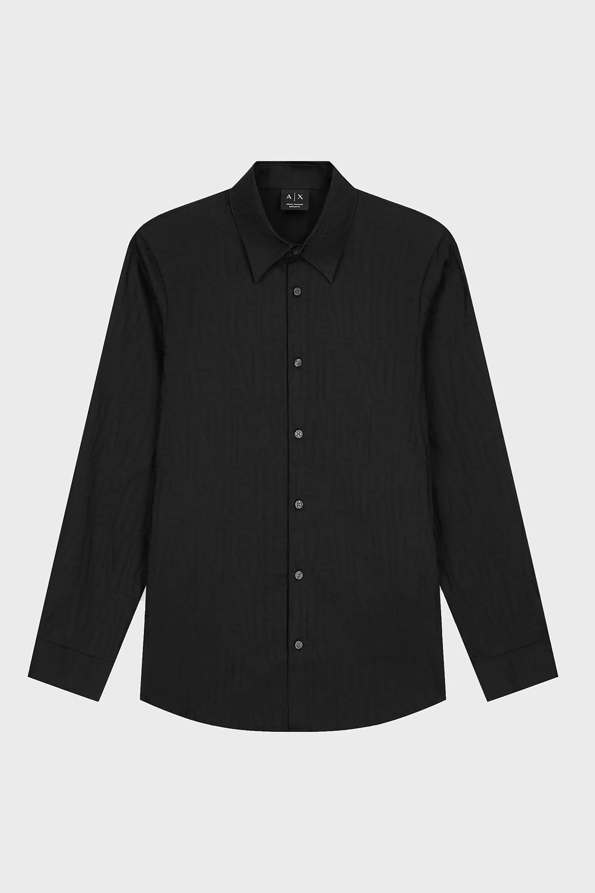 Armani Exchange Logolu % 100 Pamuk Regular Fit Jakarlı Erkek Gömlek XM003244 AF13131 UC001 Siyah - 5