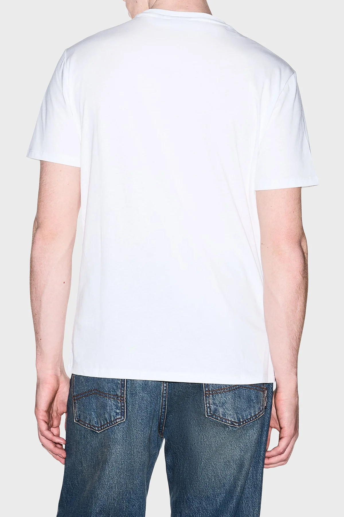 Armani Exchange Logolu % 100 Pamuk Slim Fit Bisiklet Yaka Erkek T Shirt XM003094 AF21323 U0009 Beyaz - 3