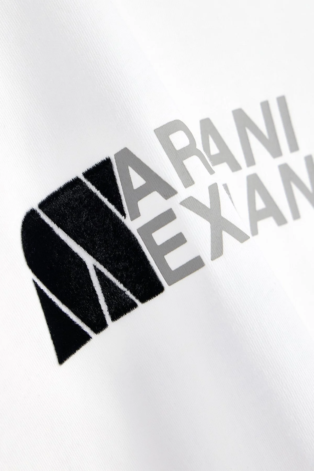 Armani Exchange Logolu % 100 Pamuk Slim Fit Bisiklet Yaka Erkek T Shirt XM003094 AF21323 U0009 Beyaz - 7