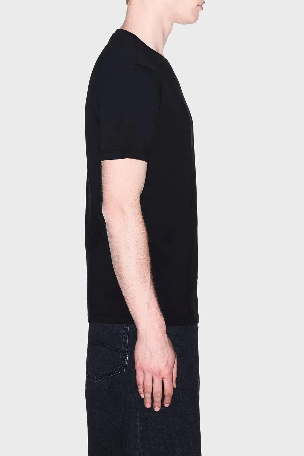 Armani Exchange Logolu % 100 Pamuk Slim Fit Bisiklet Yaka Erkek T Shirt XM003094 AF21323 UC001 Siyah - 4