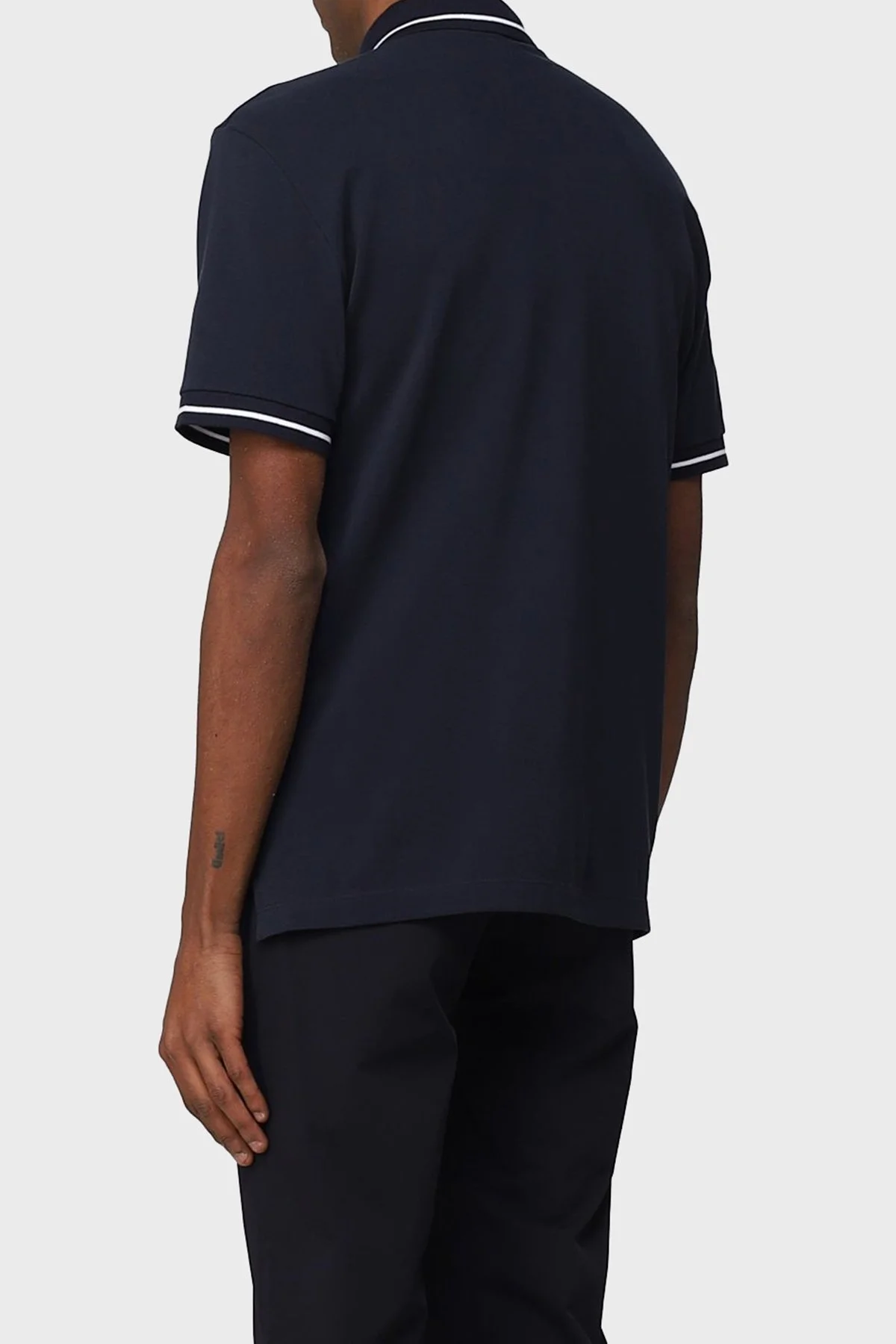 Armani Exchange Logolu % 100 Pamuk Slim Fit Polo T Shirt Erkek Polo Yaka T Shirt 8NZFFM ZJ5DZ 1510 LACİVERT - 5