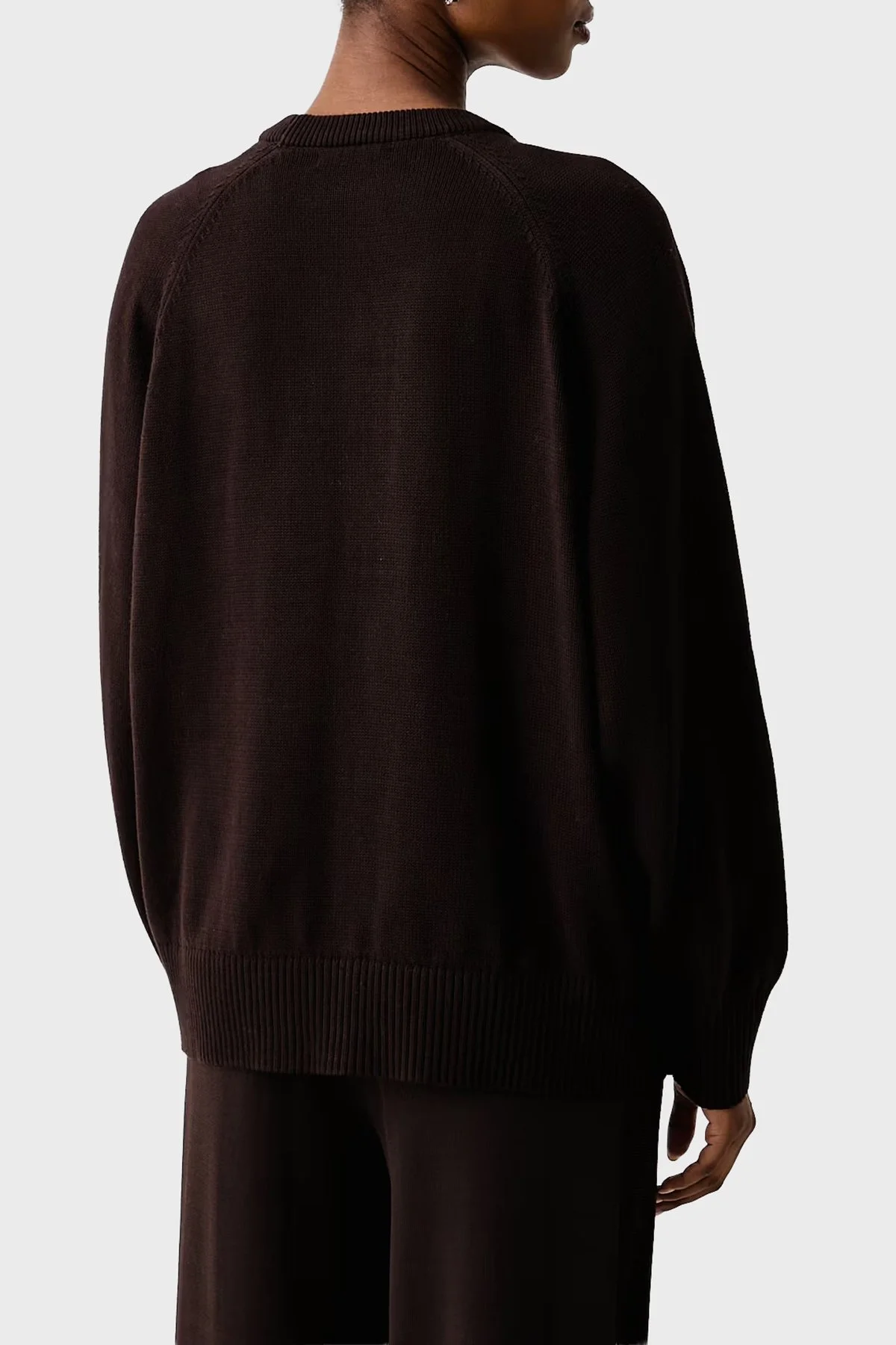 Armani Exchange Logolu % 100 Pamuk V Yaka Düğmeli Kadın Hırka XW002878 AF16552 U6032 Kahve - 3
