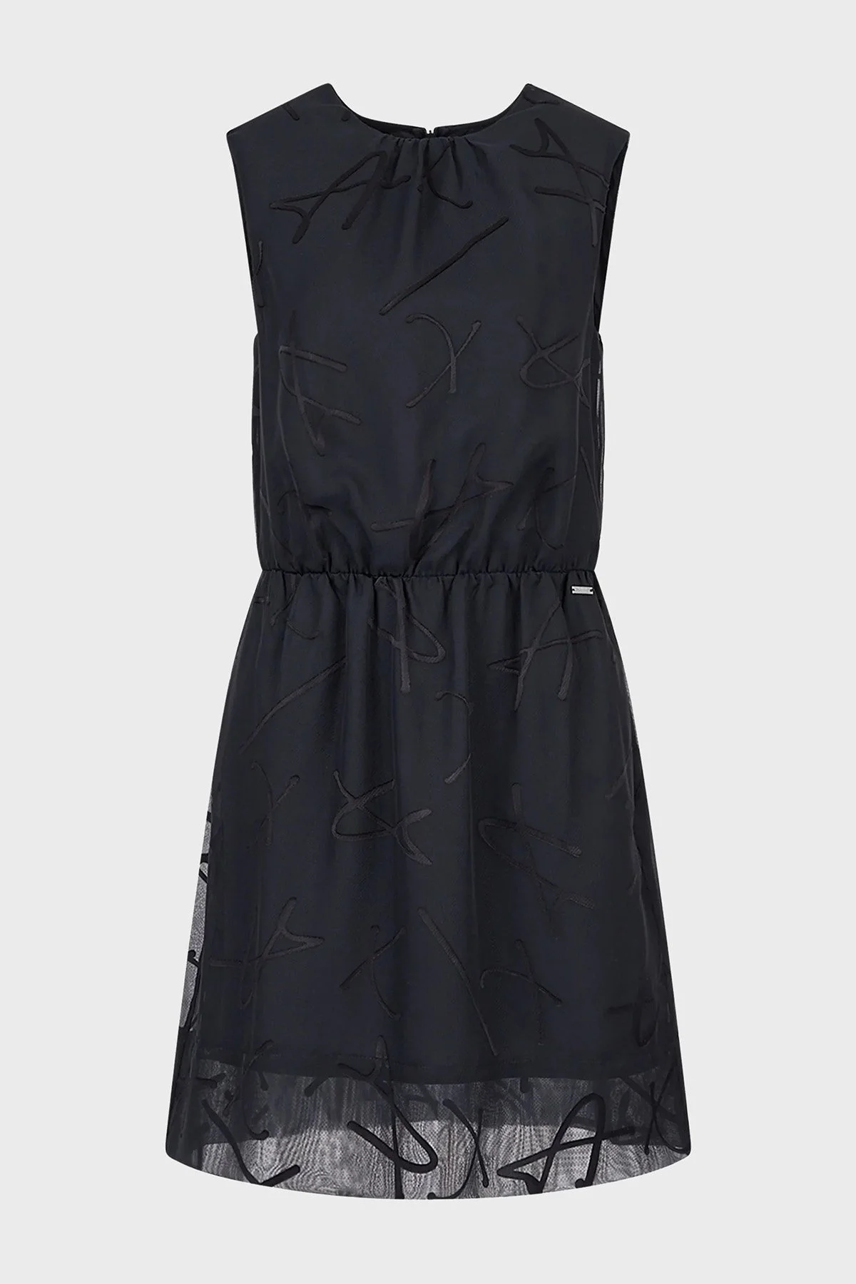 Armani Exchange Logolu Astarlı Bisiklet Yaka Regular Fit Bayan Elbise 3RYA27 YN2KZ 15CO LACİVERT - 4