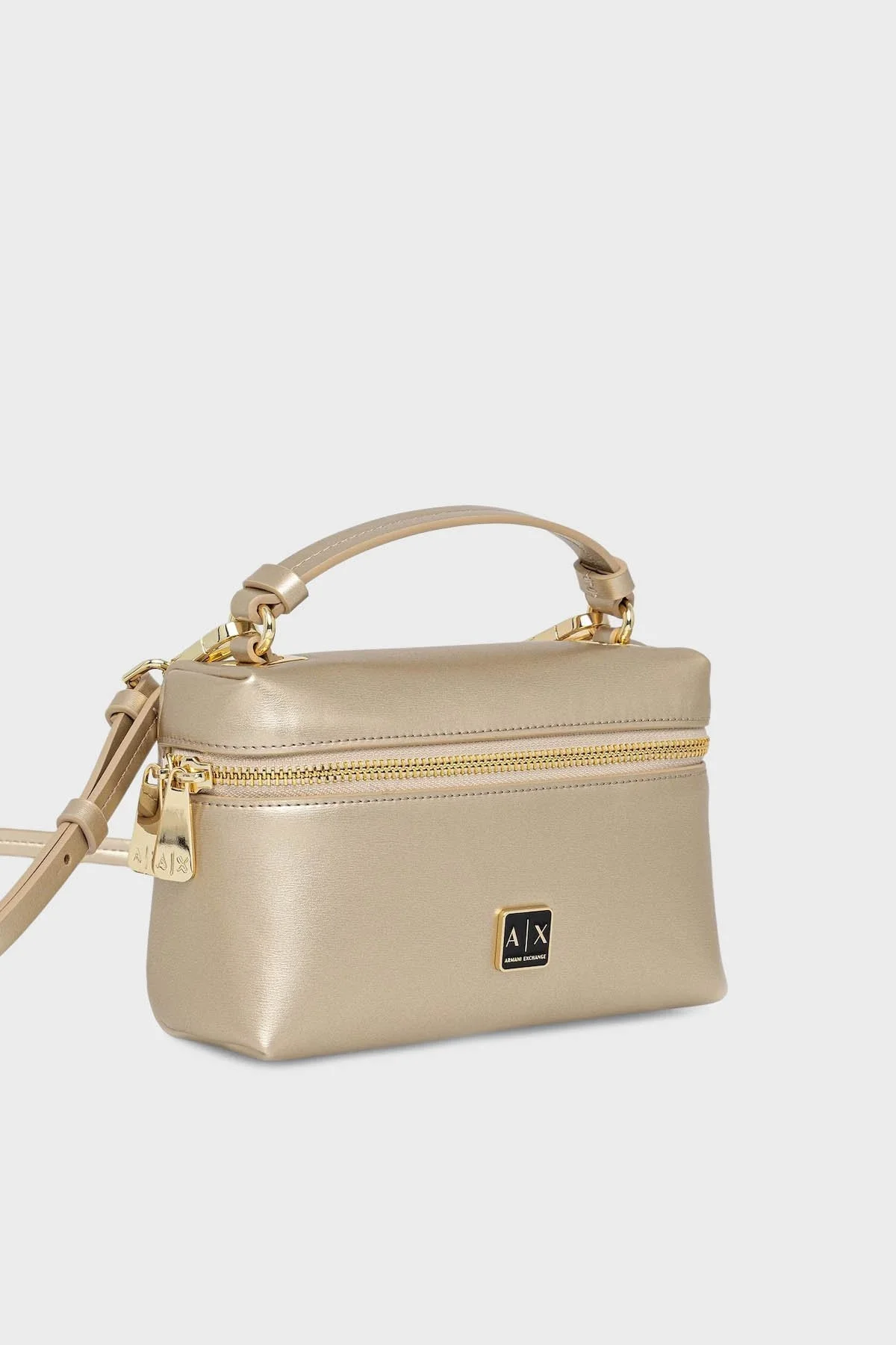Armani Exchange Logolu Ayarlanabilir Askılı Bayan Çanta XW000412 AF12153 M2005 GOLD - 3