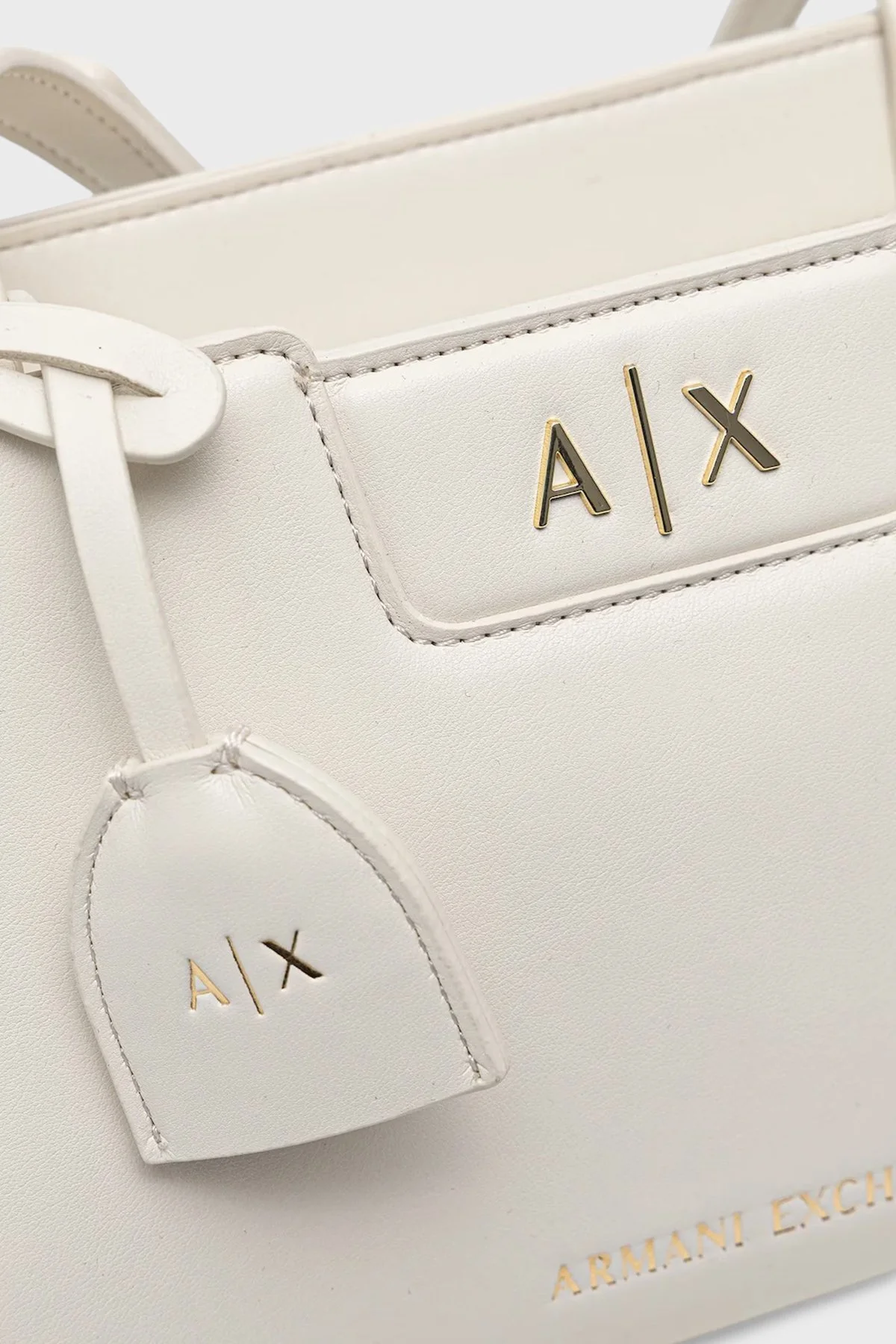 Armani Exchange Logolu Ayarlanabilir Askılı Bayan Çanta XW002162 AF19892 U1003 KREM - 4