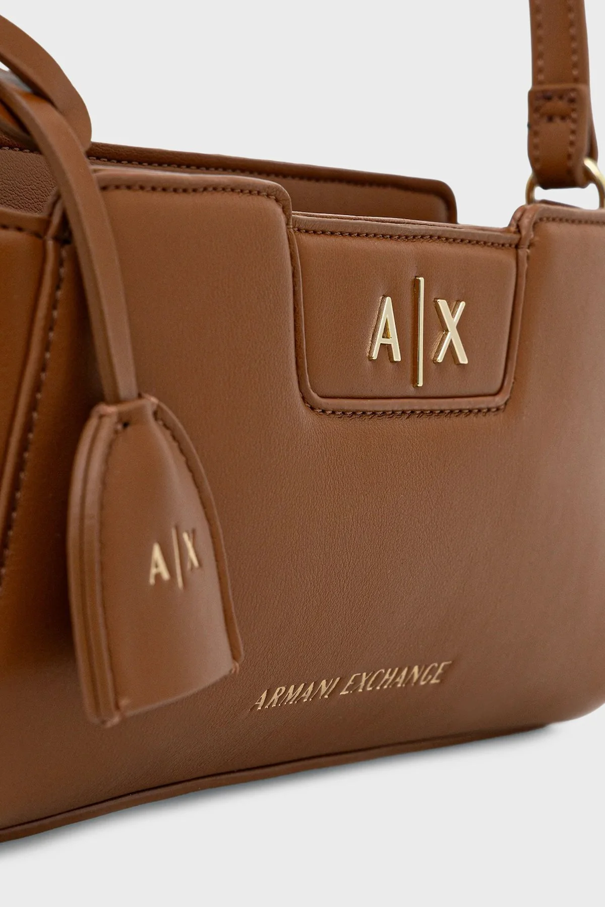 Armani Exchange Logolu Ayarlanabilir Askılı Bayan Çanta XW002162 AF19892 U6123 TABA - 4