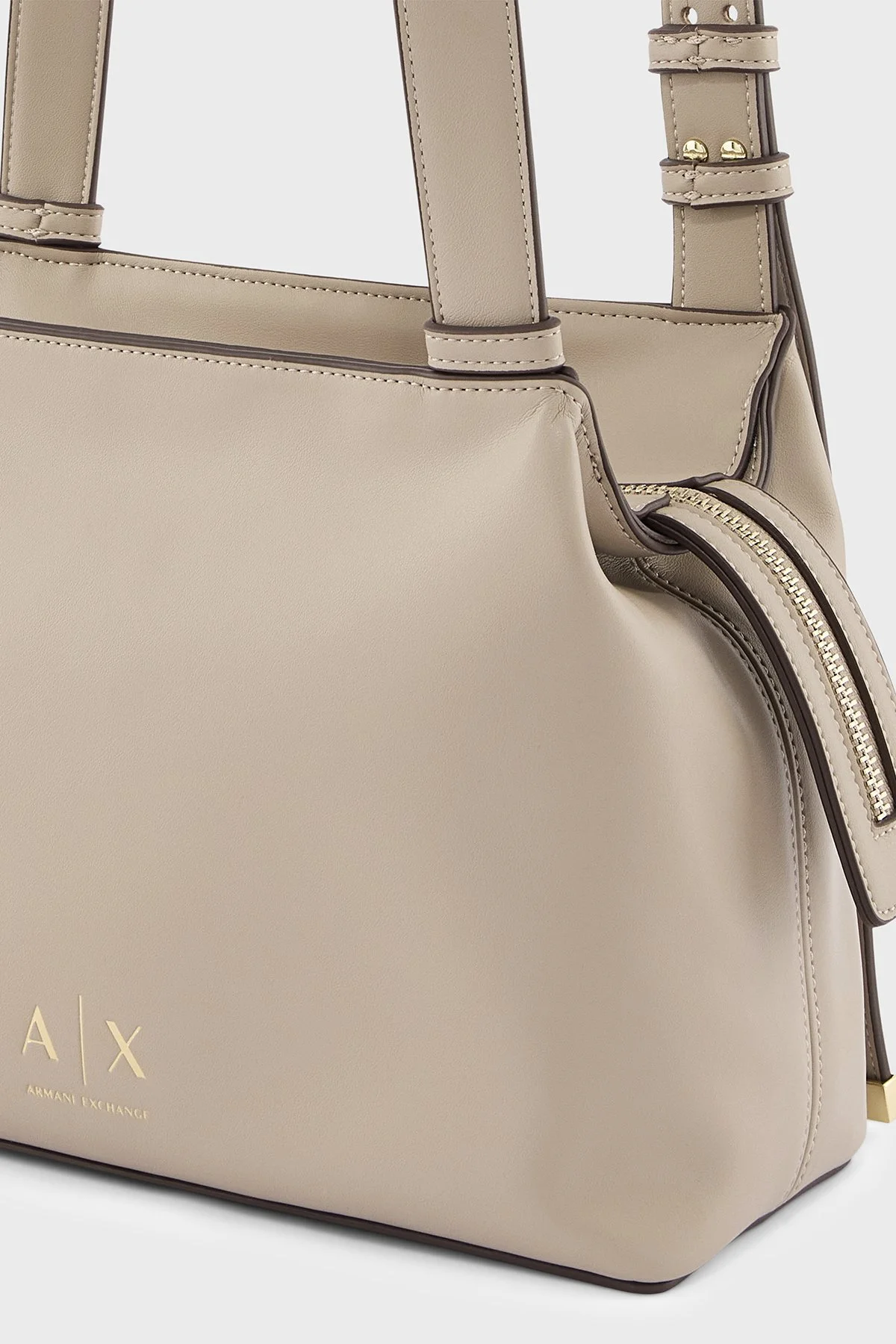 Armani Exchange Logolu Ayarlanabilir Askılı Bayan Çanta XW002604 AF19902 U6223 BEJ - 5