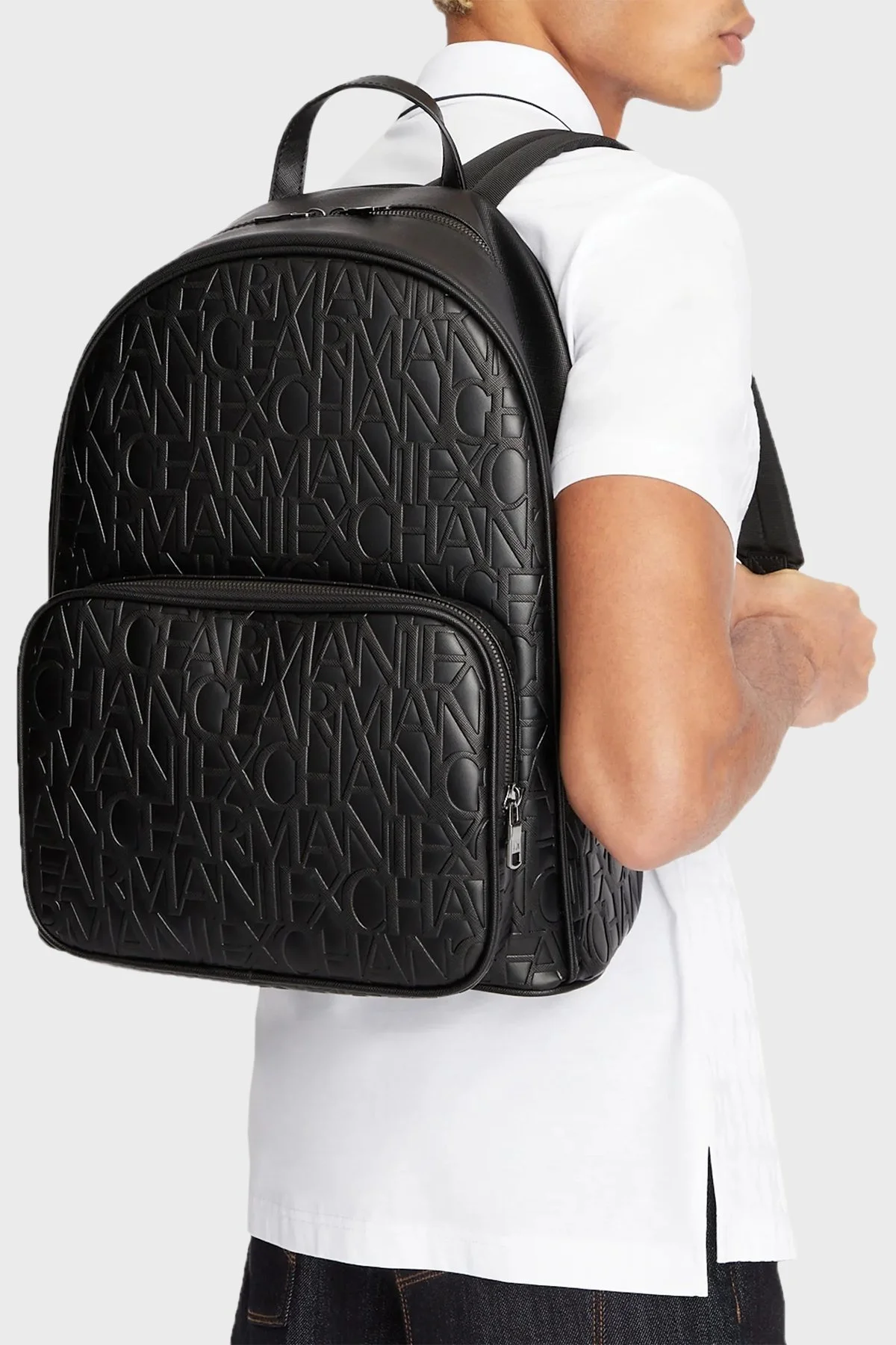 Armani Exchange Logolu Ayarlanabilir Askılı Erkek Sırt Çantası 952510 CC838 00020 SİYAH - 2