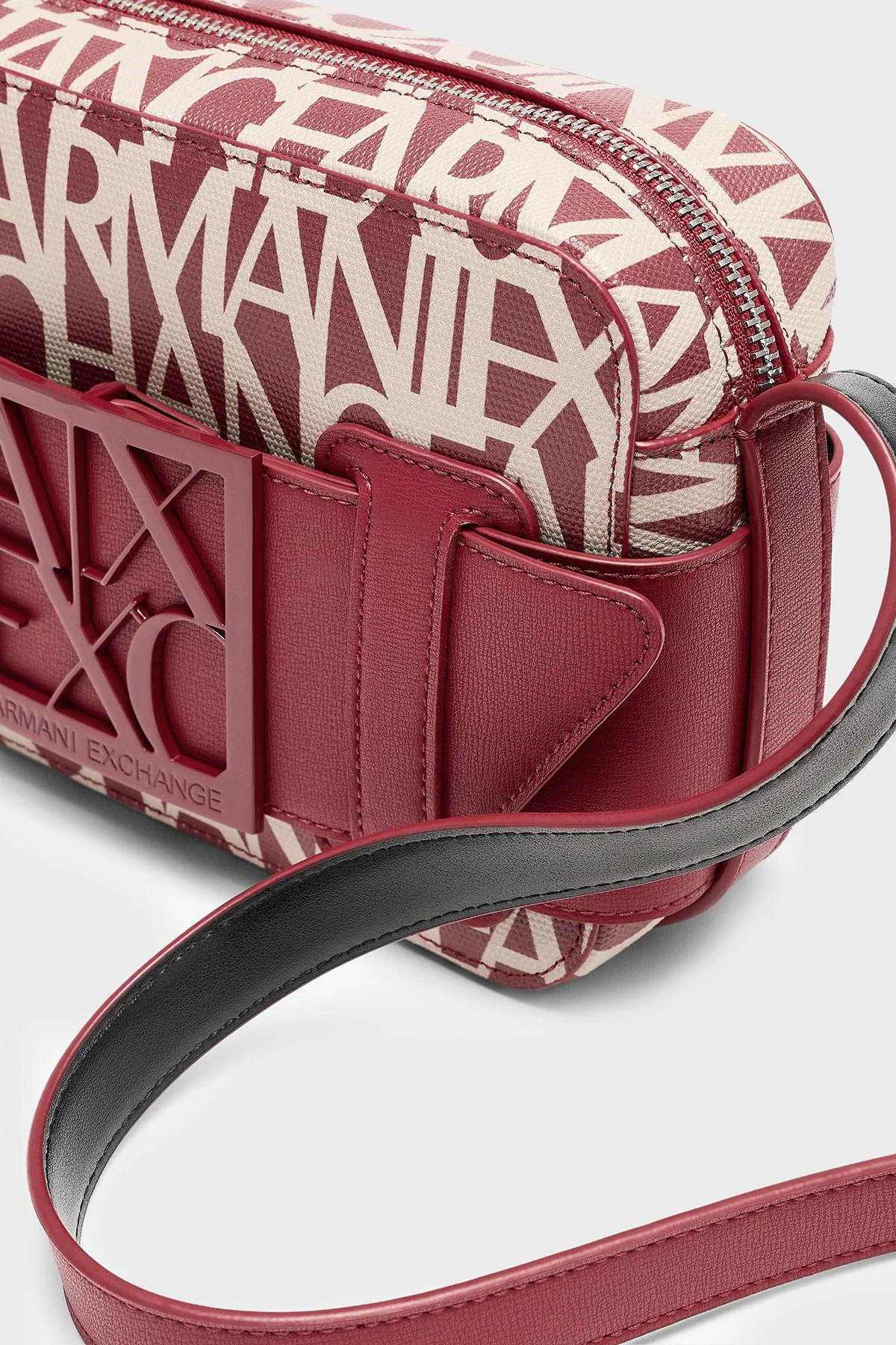 Armani Exchange Logolu Ayarlanabilir Askılı Kadın Çanta 942699 3F742 M5151 Kırmızı - 7