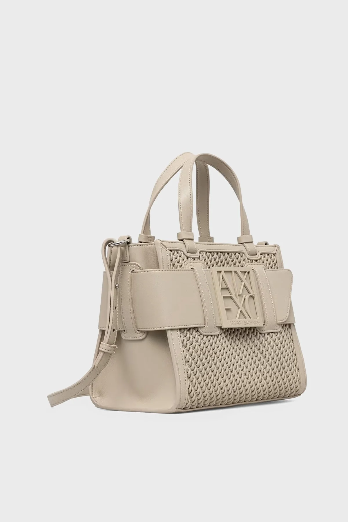 Armani Exchange Logolu Ayarlanabilir Askılı Kadın Çanta XW000392 AF26444 M6172 Bej - 3
