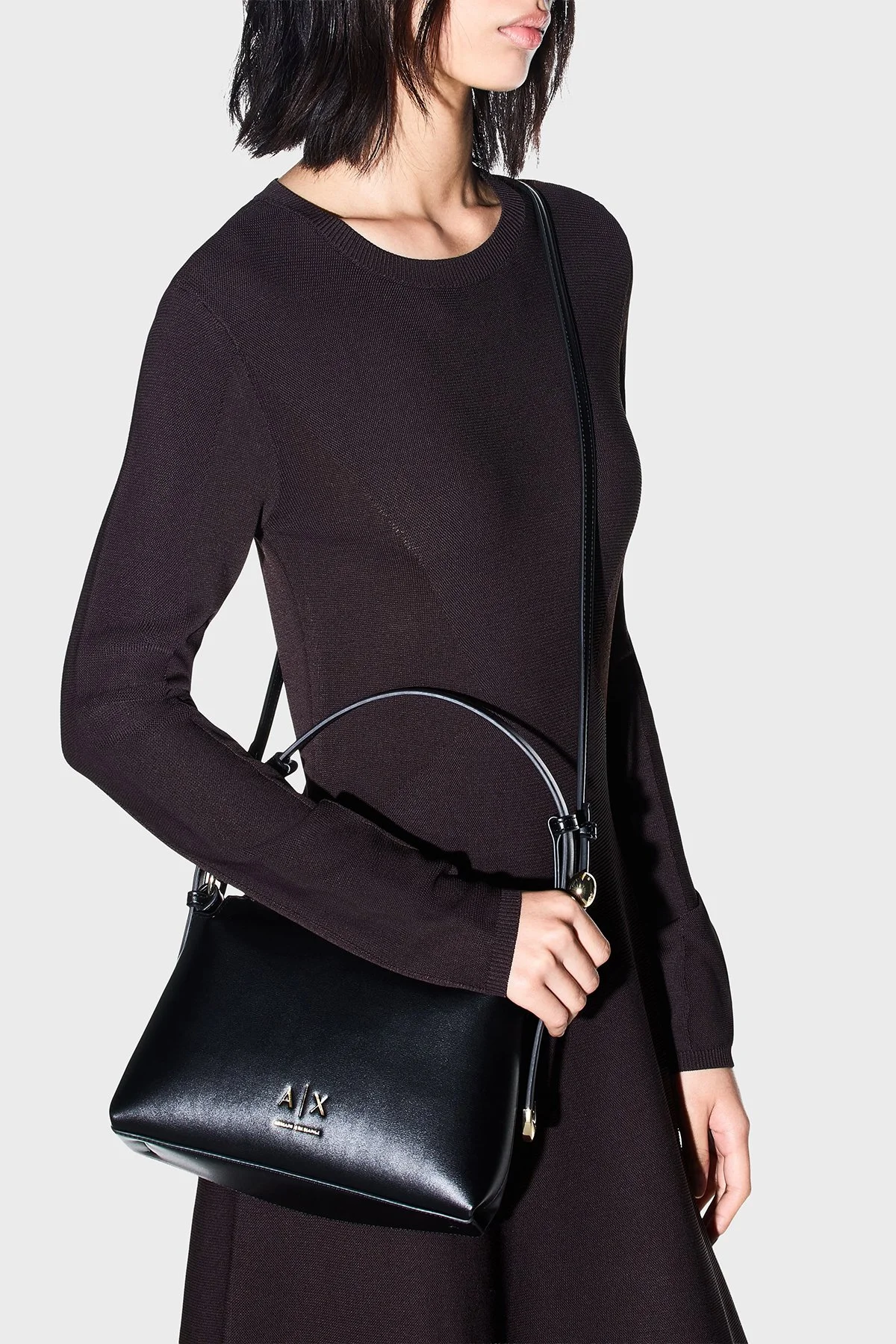 Armani Exchange Logolu Ayarlanabilir Askılı Kadın Çanta XW002990 AF26452 UC001 Siyah - 4