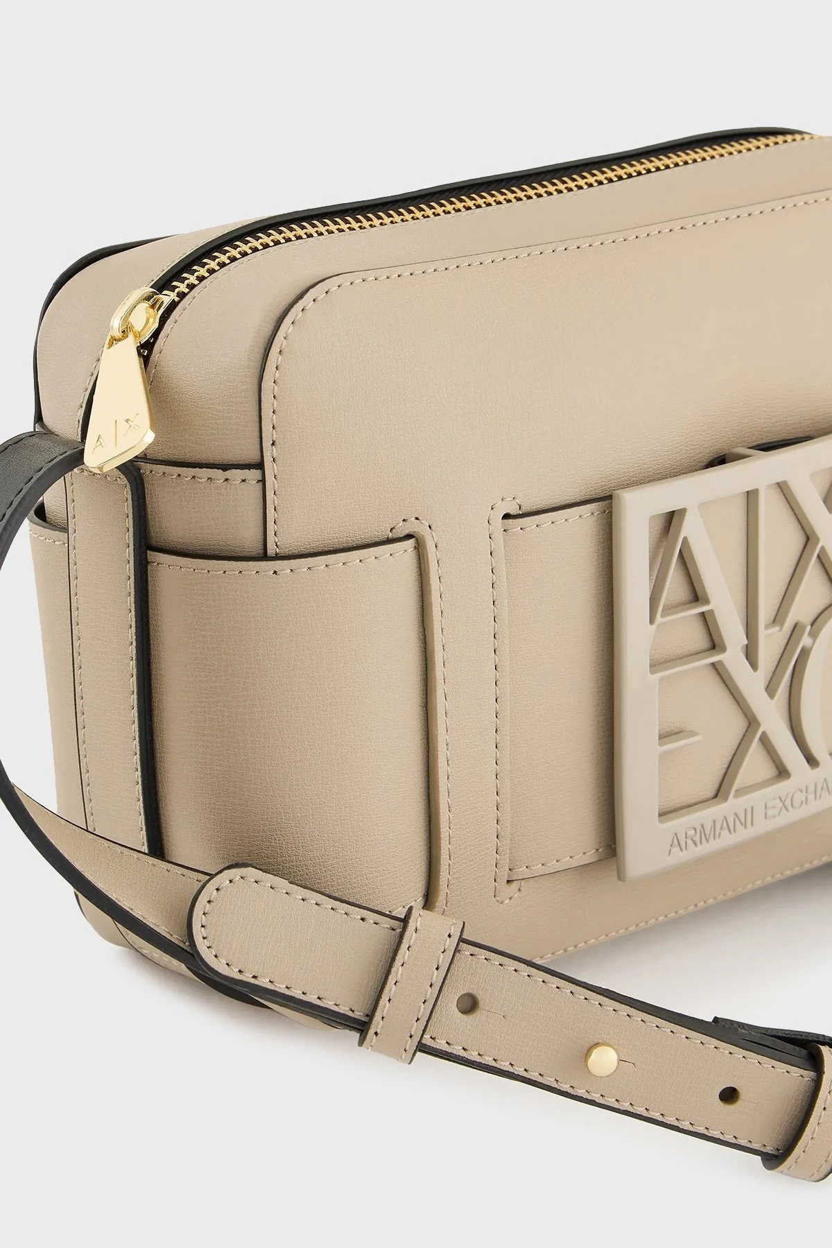 Armani Exchange Logolu Ayarlanabilir Omuz Askılı Bayan Çanta 942699 0A874 14349 BEJ - 6