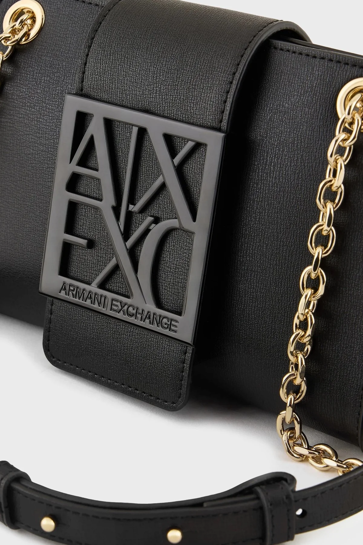 Armani Exchange Logolu Ayarlanabilir Omuz Askılı Bayan Çanta 948590 0A874 00020 SİYAH - 4