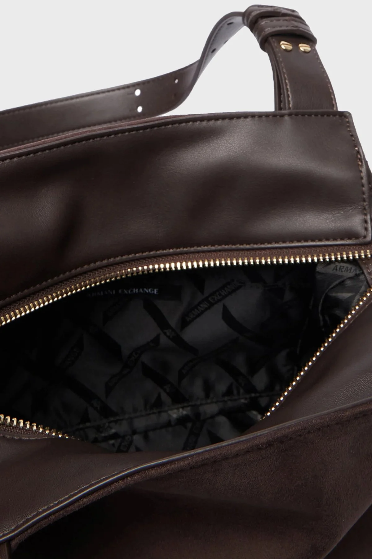 Armani Exchange Logolu Ayarlanabilir Omuz Askılı Kadın Çanta XW002604 AF22666 U6032 Kahve - 4