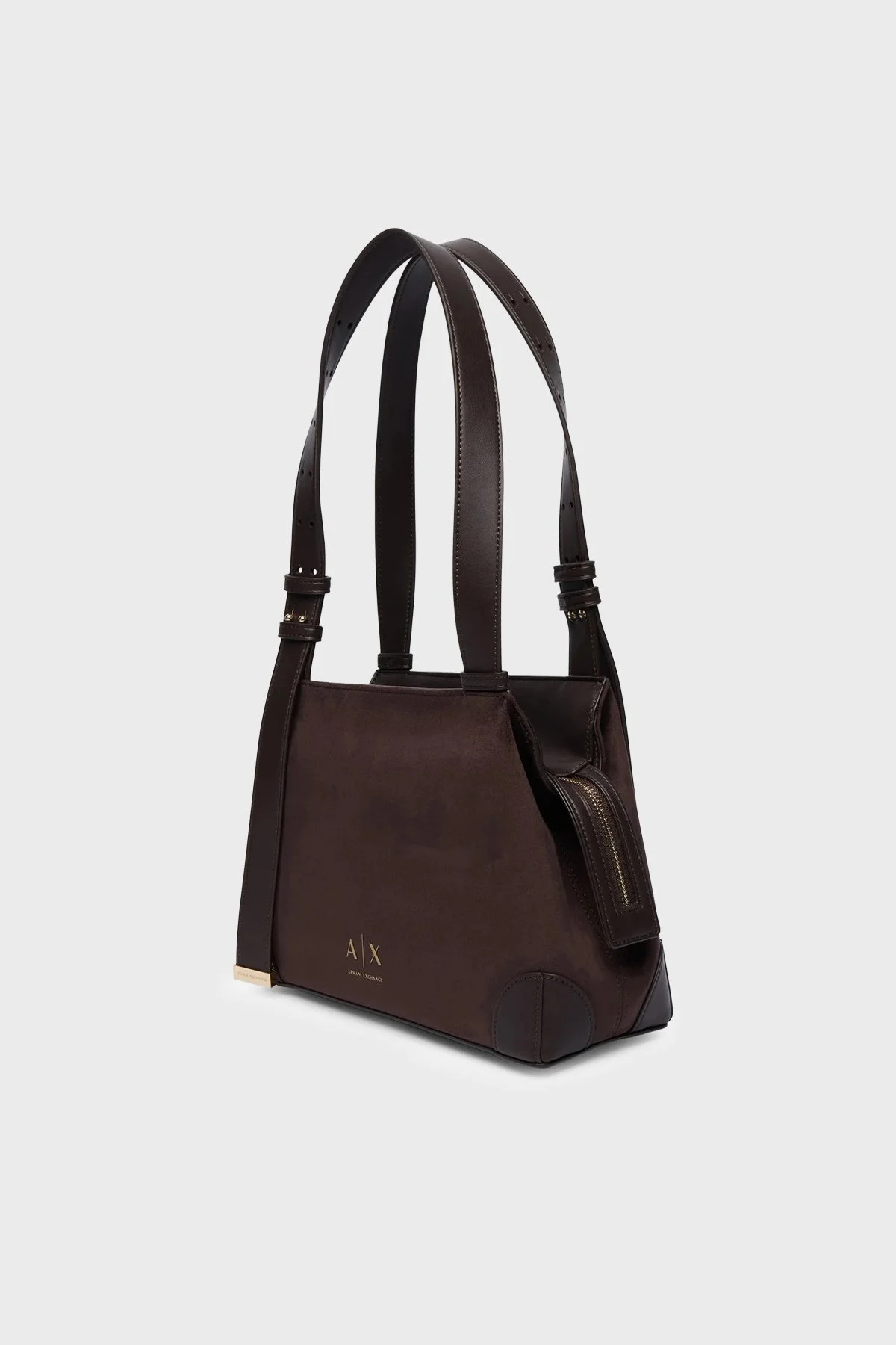 Armani Exchange Logolu Ayarlanabilir Omuz Askılı Kadın Çanta XW002604 AF22666 U6032 Kahve - 5