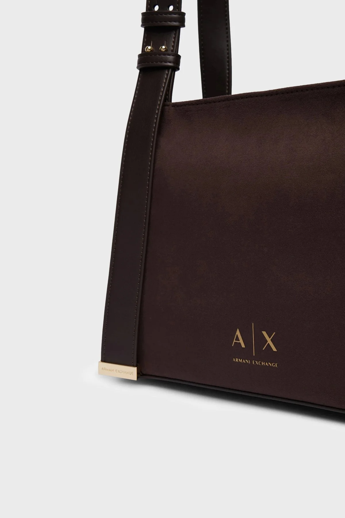 Armani Exchange Logolu Ayarlanabilir Omuz Askılı Kadın Çanta XW002604 AF22666 U6032 Kahve - 6