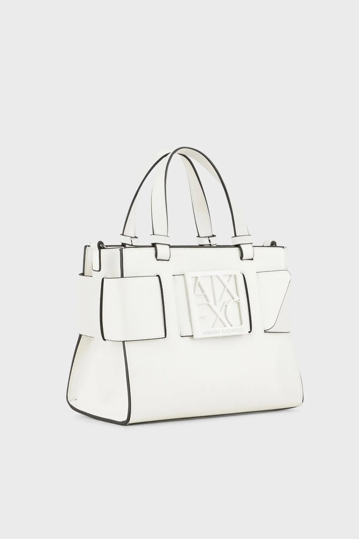 Armani Exchange Logolu Ayarlanabilir ve Çıkarılabilir Uzatma Askılı Bayan Çanta 942690 0A874 26410 BEYAZ - 4