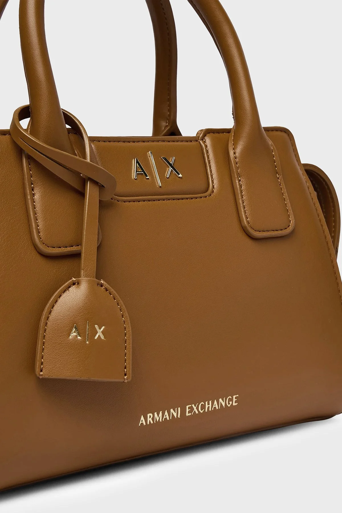 Armani Exchange Logolu Ayarlanabilir ve Çıkarılabir Askılı Bayan Çanta XW002159 AF19892 U6123 TABA - 5