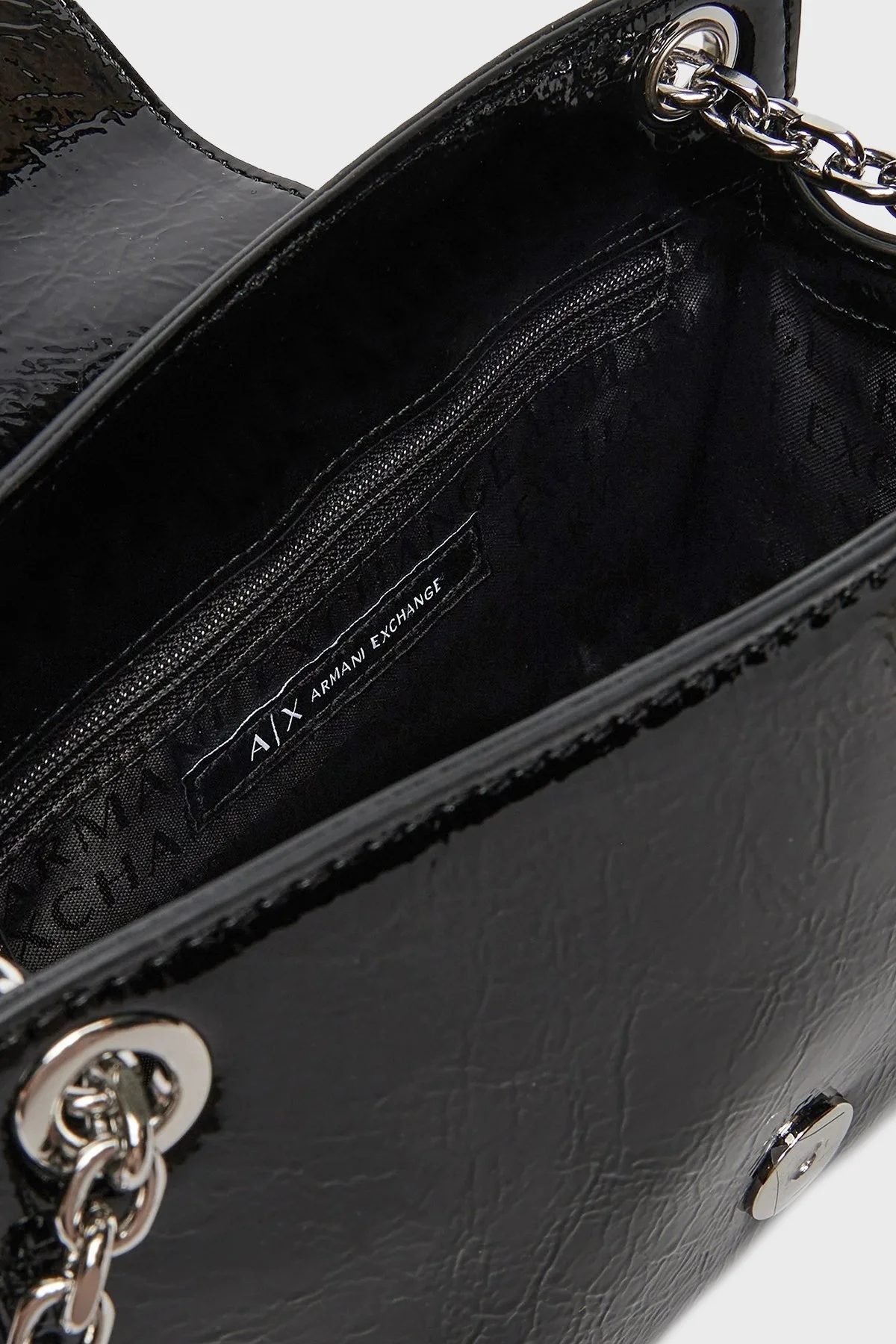 Armani Exchange Logolu Ayarlanabilir Zincir Askılı Bayan Çanta 948590 4F766 00020 SİYAH - 4