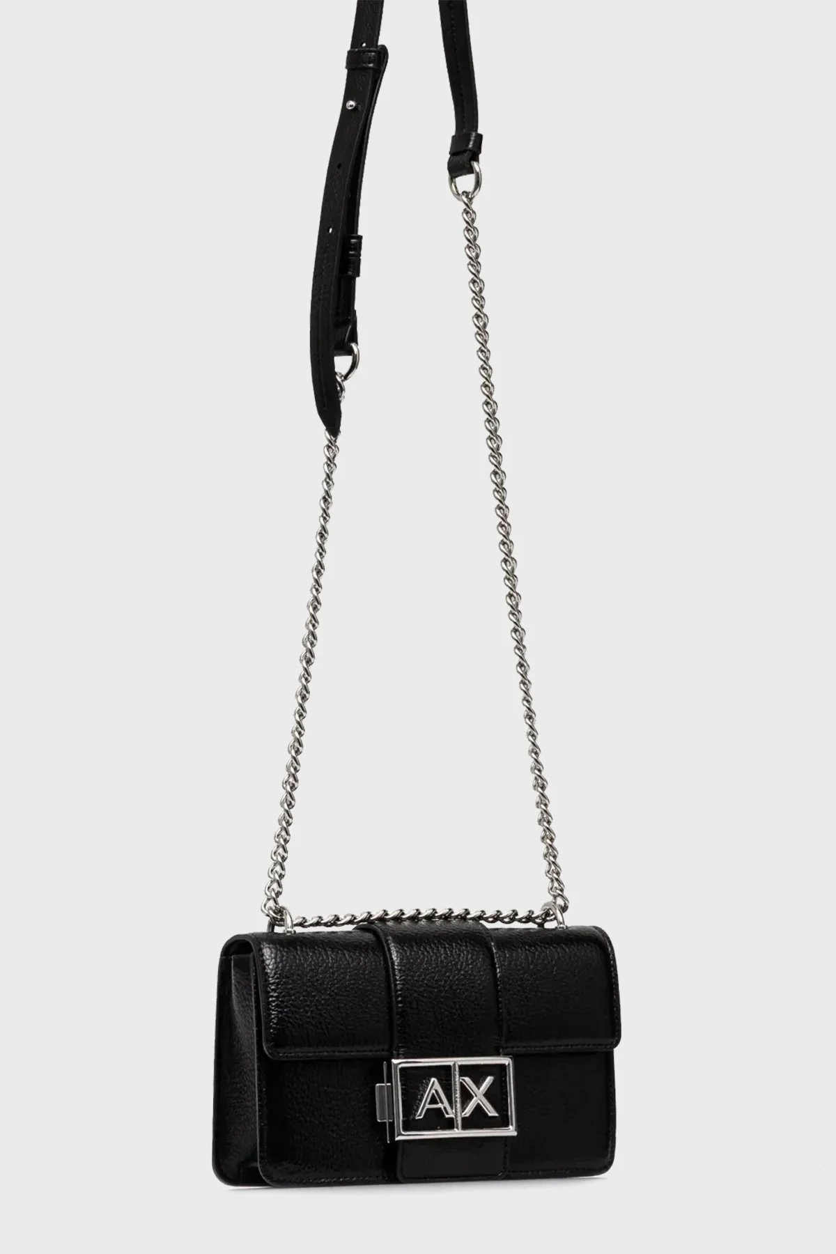 Armani Exchange Logolu Ayarlanabilir Zincir Askılı Bayan Çanta XW000071 AF11898 UC001 SİYAH - 7