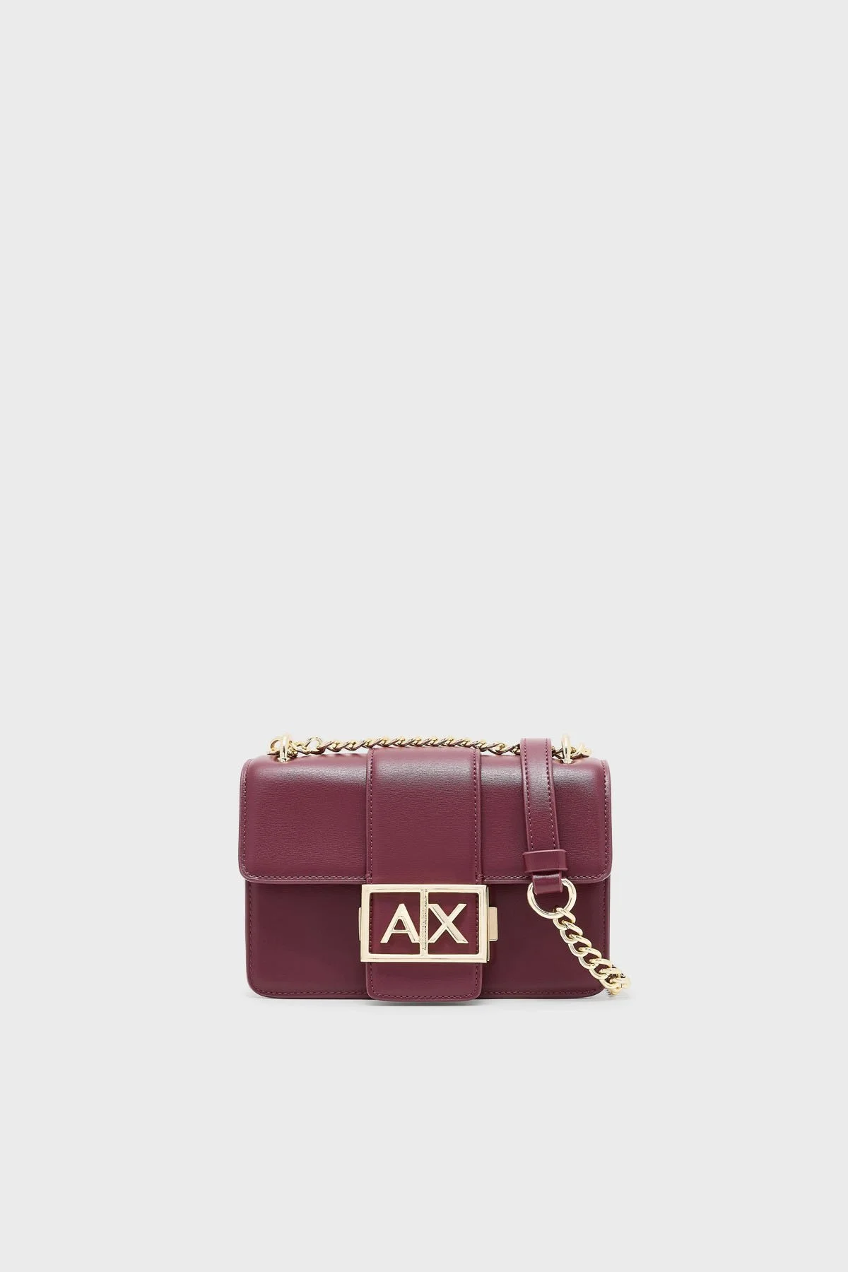 Armani Exchange Logolu Ayarlanabilir Zincir Askılı Bayan Çanta XW000071 AF12039 UA343 BORDO - 1