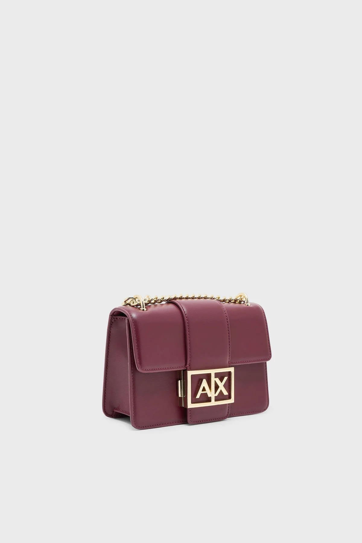 Armani Exchange Logolu Ayarlanabilir Zincir Askılı Bayan Çanta XW000071 AF12039 UA343 BORDO - 6