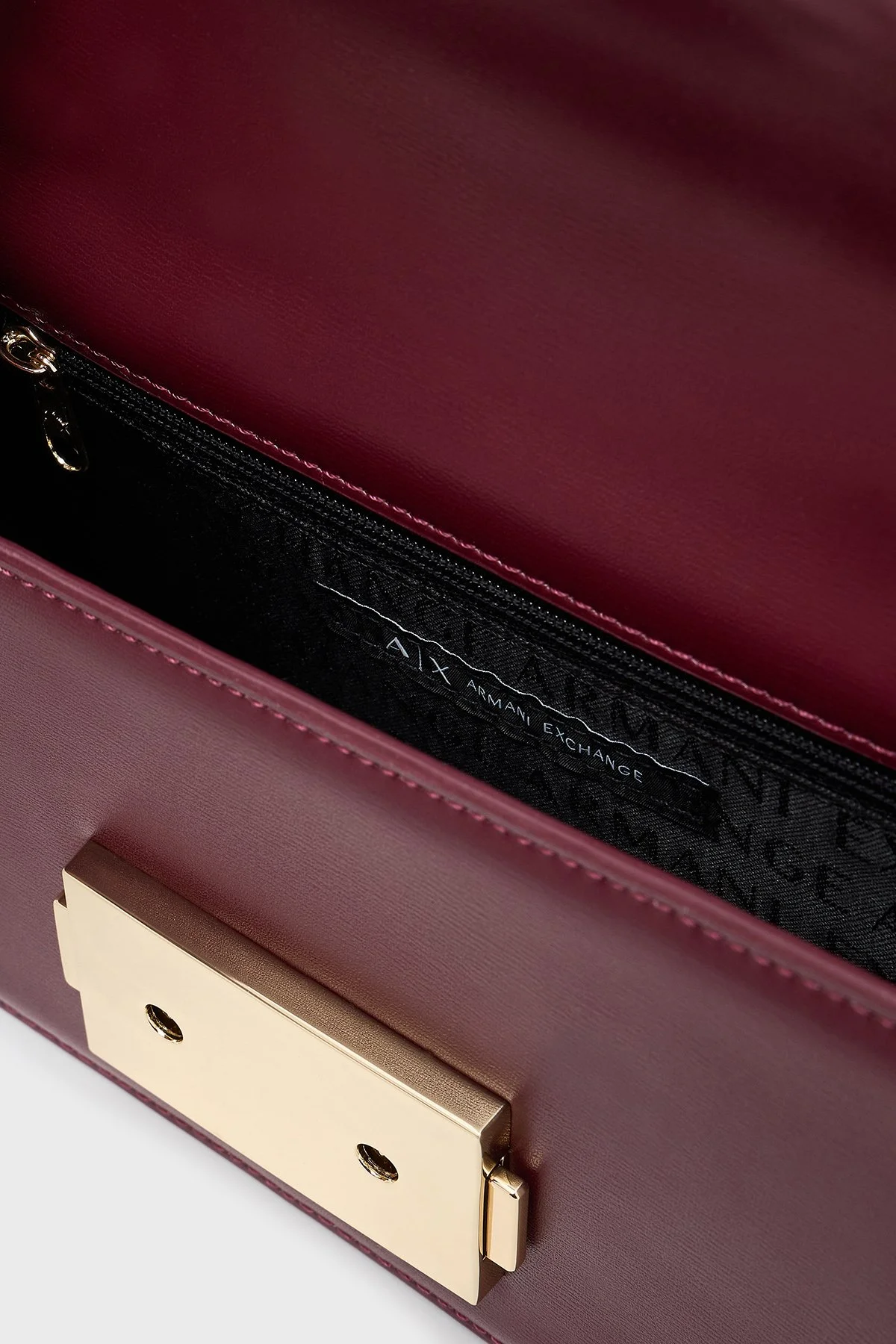 Armani Exchange Logolu Ayarlanabilir Zincir Askılı Bayan Çanta XW000071 AF12039 UA343 BORDO - 7