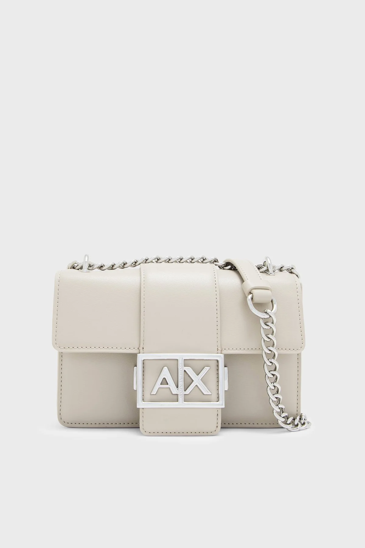 Armani Exchange Logolu Ayarlanabilir Zincir Askılı Kadın Çanta XW000071 AF12039 U6208 Ekru - 1