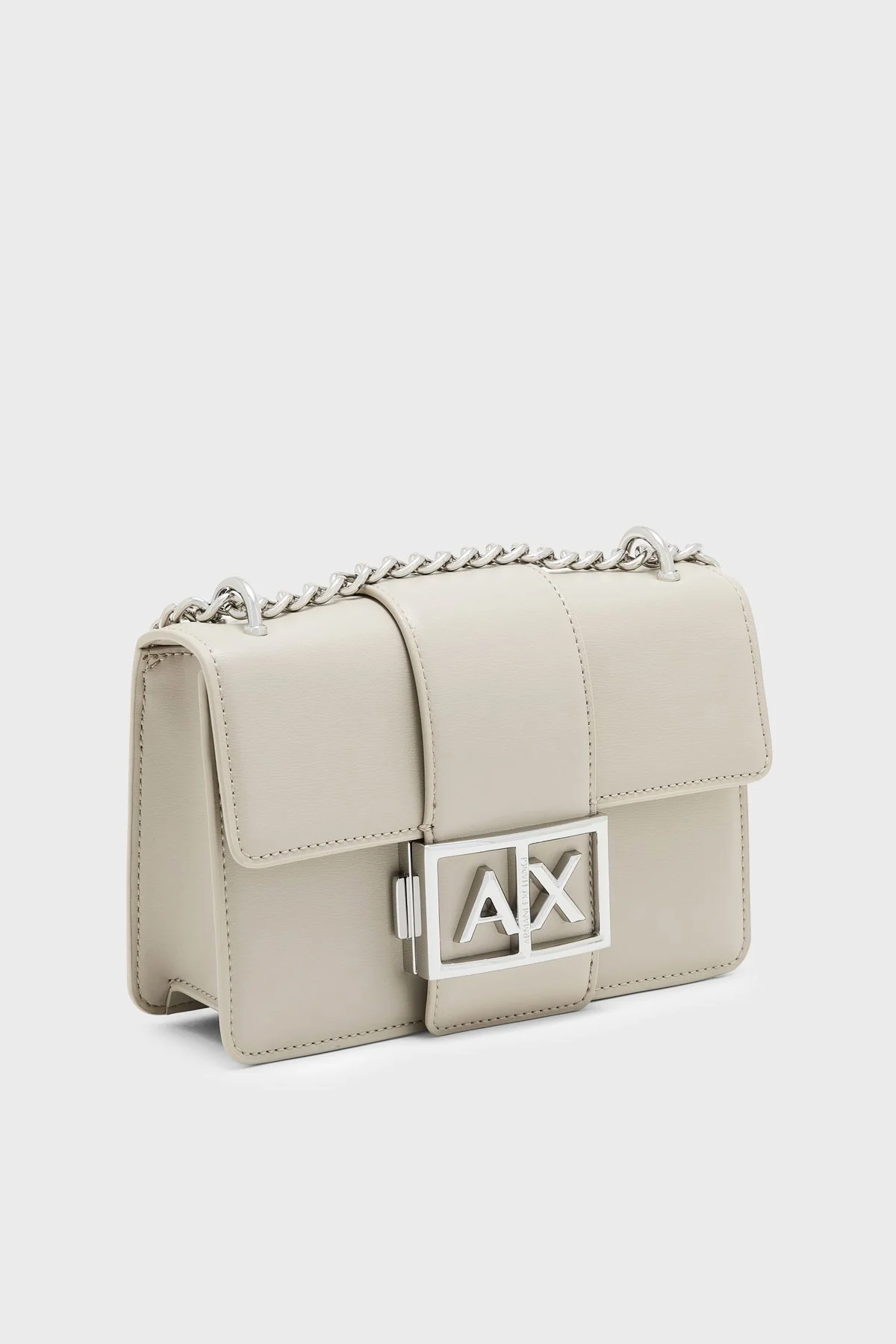 Armani Exchange Logolu Ayarlanabilir Zincir Askılı Kadın Çanta XW000071 AF12039 U6208 Ekru - 4