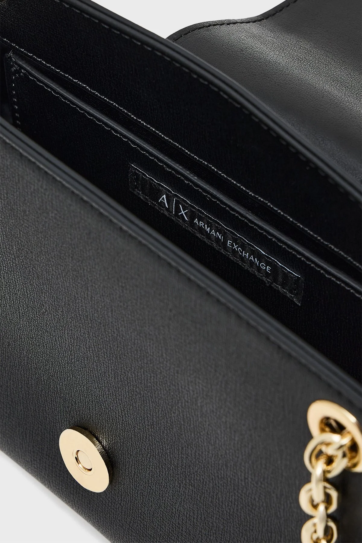 Armani Exchange Logolu Ayarlanabilir Zincir Askılı Small Bayan Çanta XW000281 AF13672 UC001 SİYAH - 5