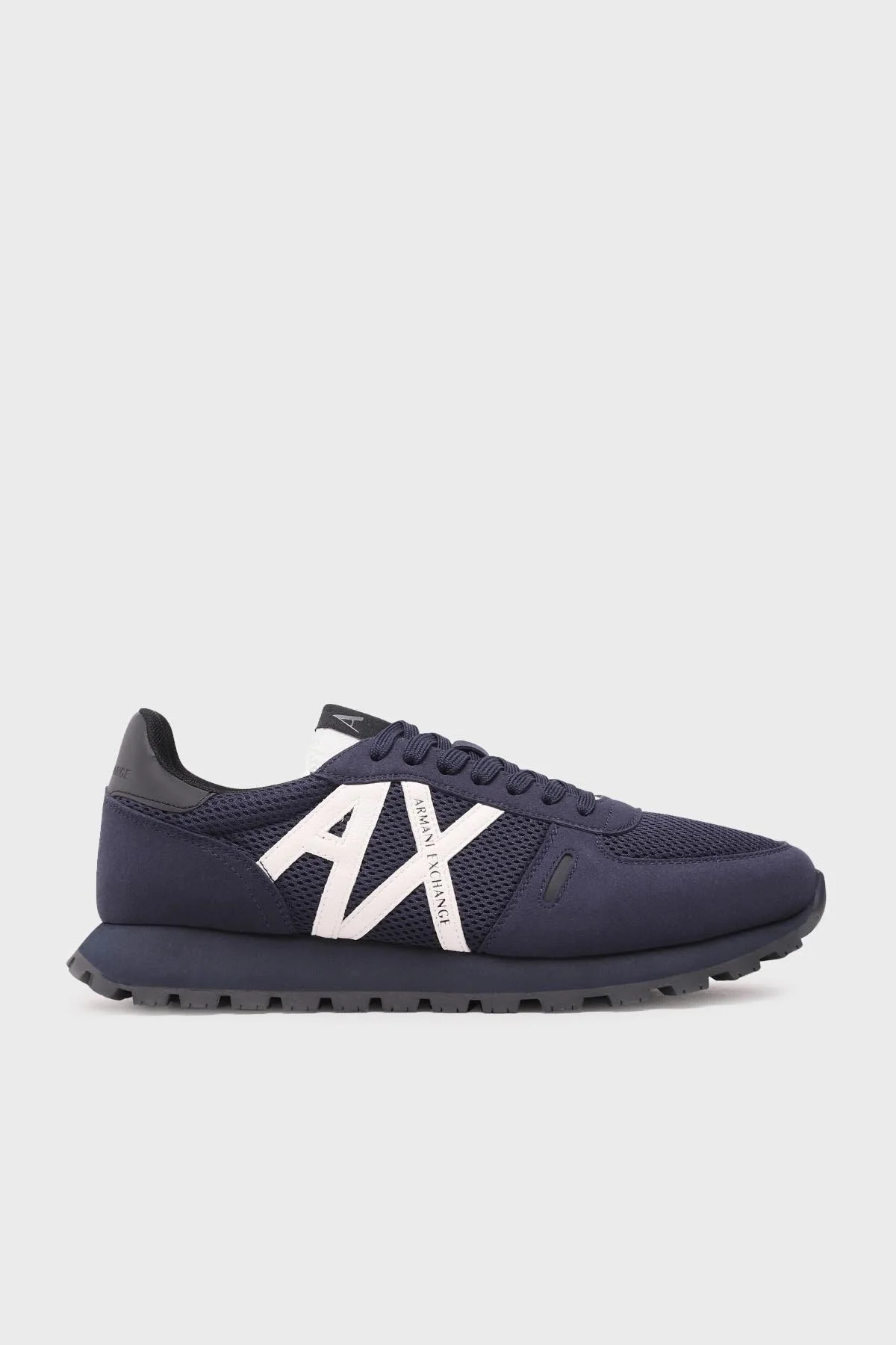 Armani Exchange Logolu Bağlamalı Sneaker Erkek Ayakkabı XUX169 XV660 N151 LACİVERT - 1