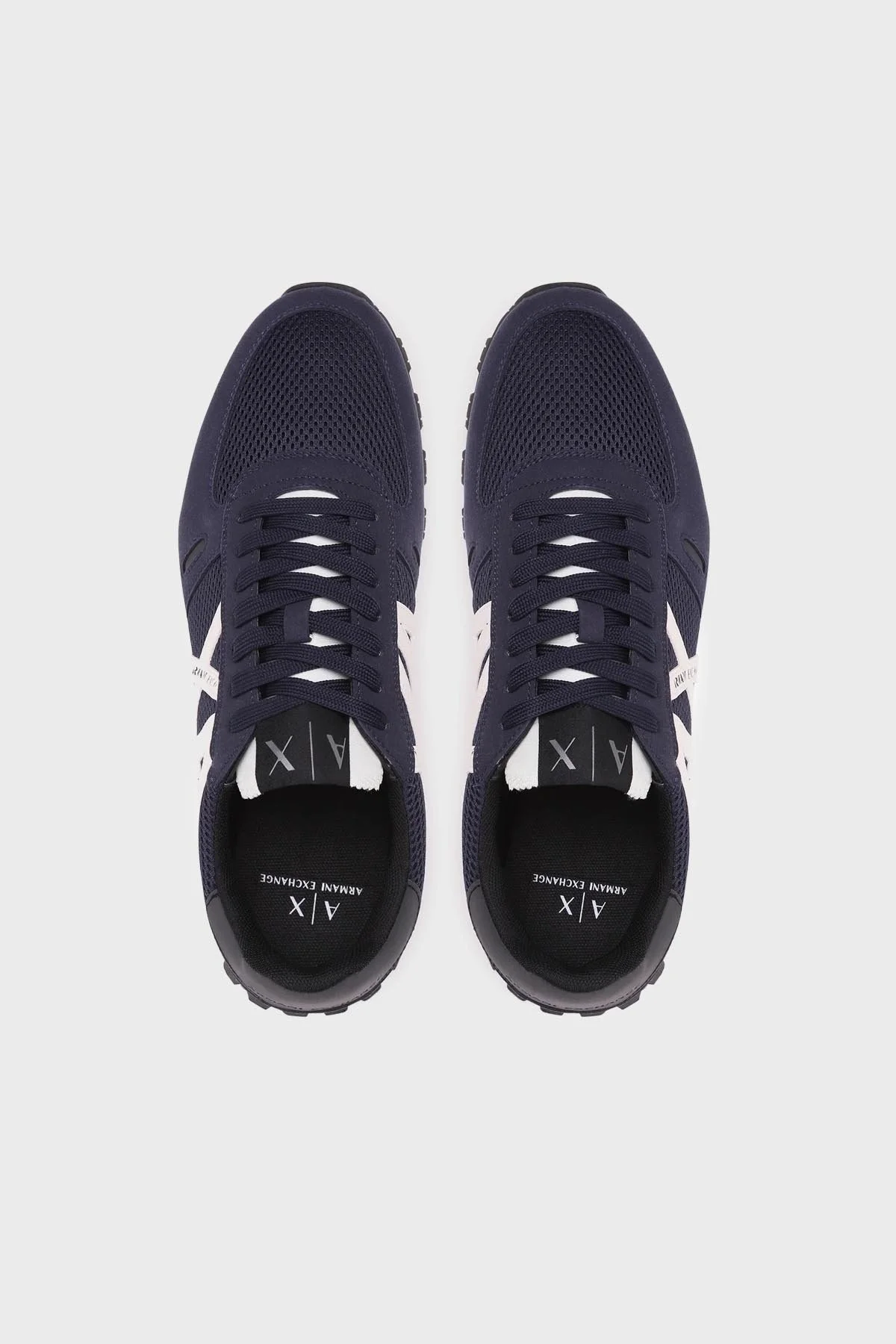 Armani Exchange Logolu Bağlamalı Sneaker Erkek Ayakkabı XUX169 XV660 N151 LACİVERT - 4