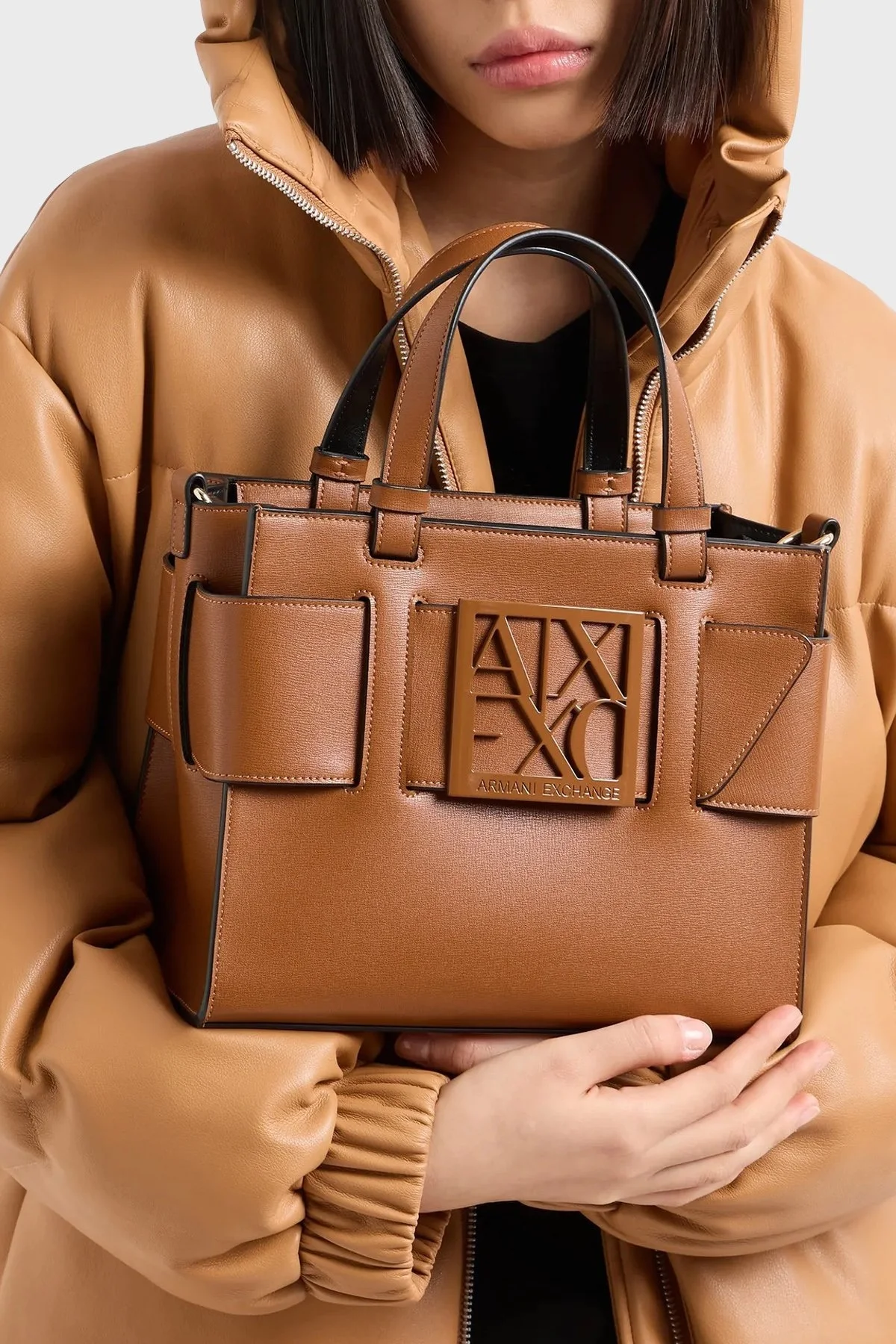 Armani Exchange Logolu Bayan Çanta 942690 0A874 19755 TABA - 2