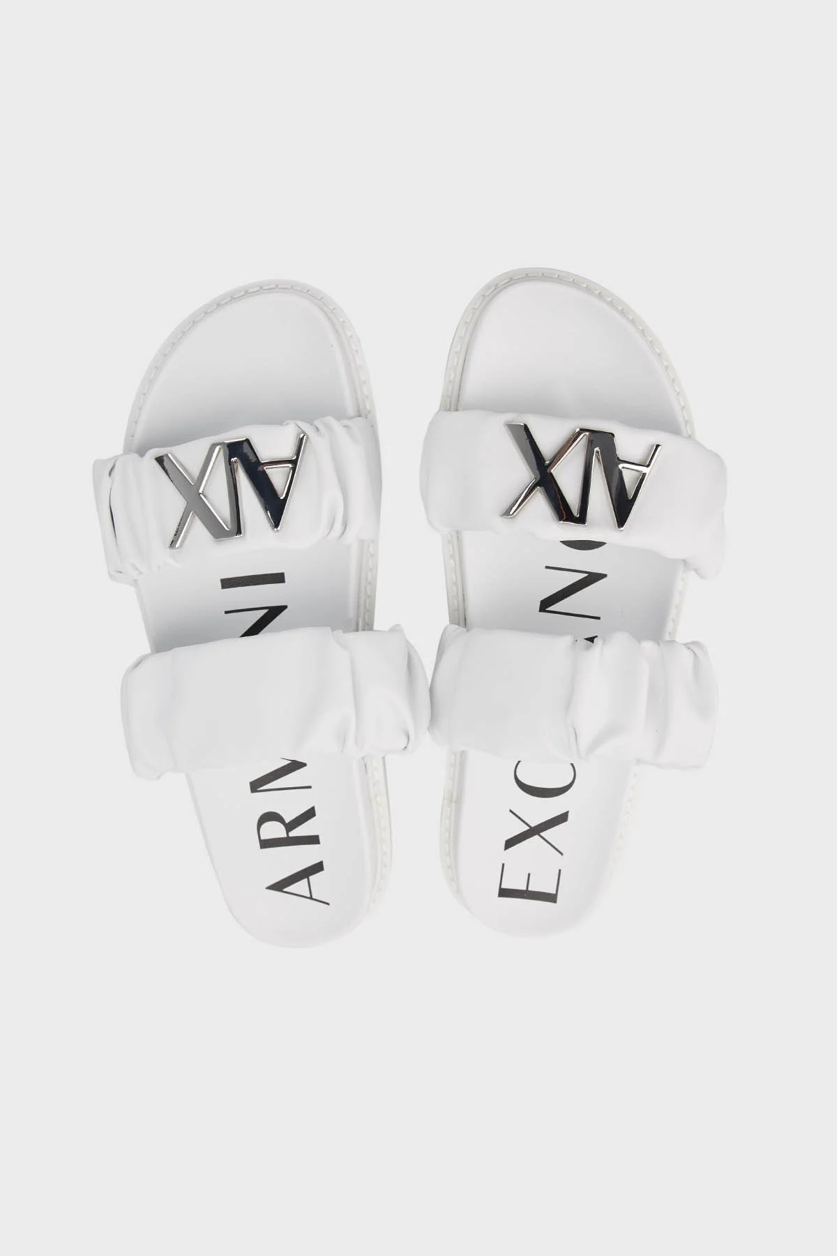 Armani Exchange Logolu Bayan Terlik XDP040 XV705 N069 BEYAZ - 5